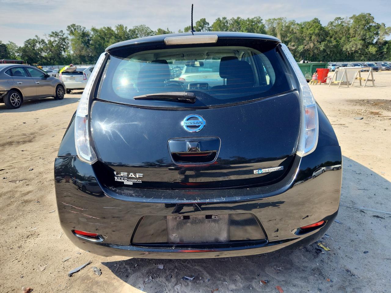 2015 Nissan Leaf S Black vin: 1N4AZ0CPXFC330826