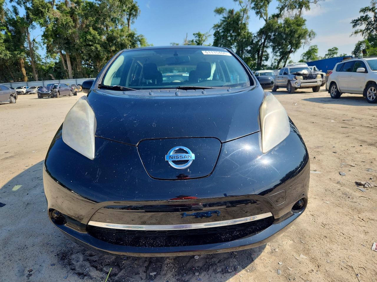 2015 Nissan Leaf S Black vin: 1N4AZ0CPXFC330826