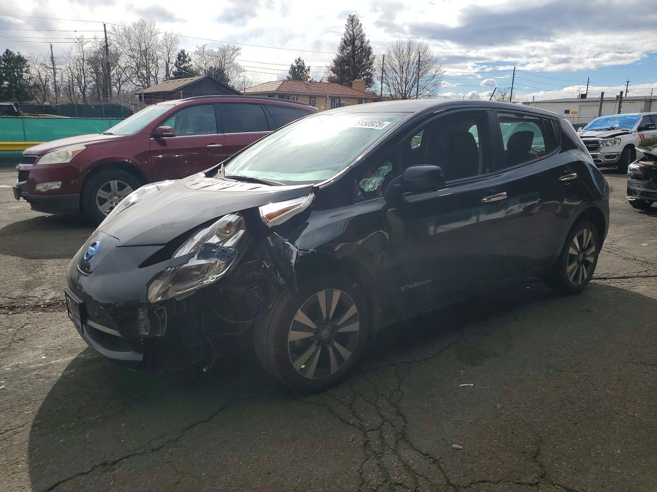 2015 Nissan Leaf Sv Black vin: 1N4AZ0CPXFC333855