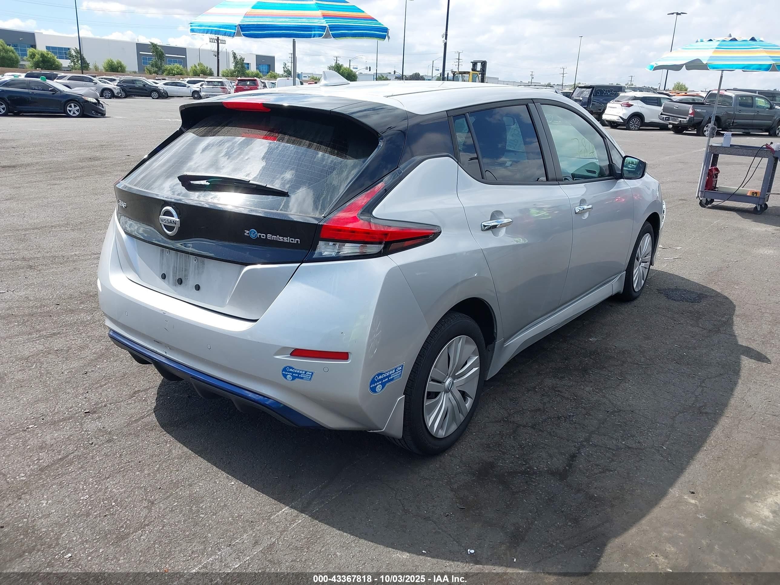 2020 Nissan Leaf S 40 Kwh Серебряный vin: 1N4AZ1BP3LC310825