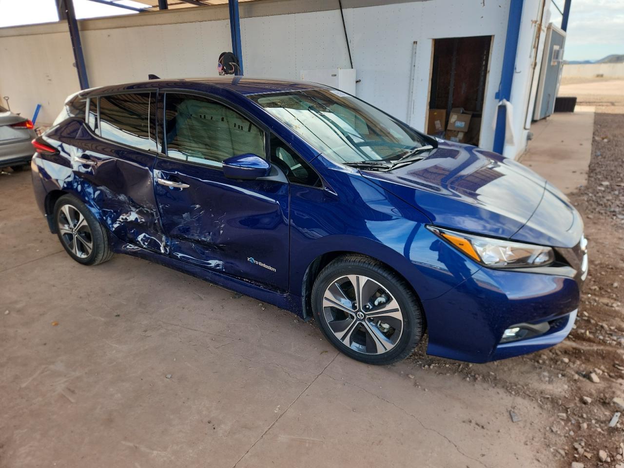 2018 Nissan Leaf S Синий vin: 1N4AZ1CP2JC306910