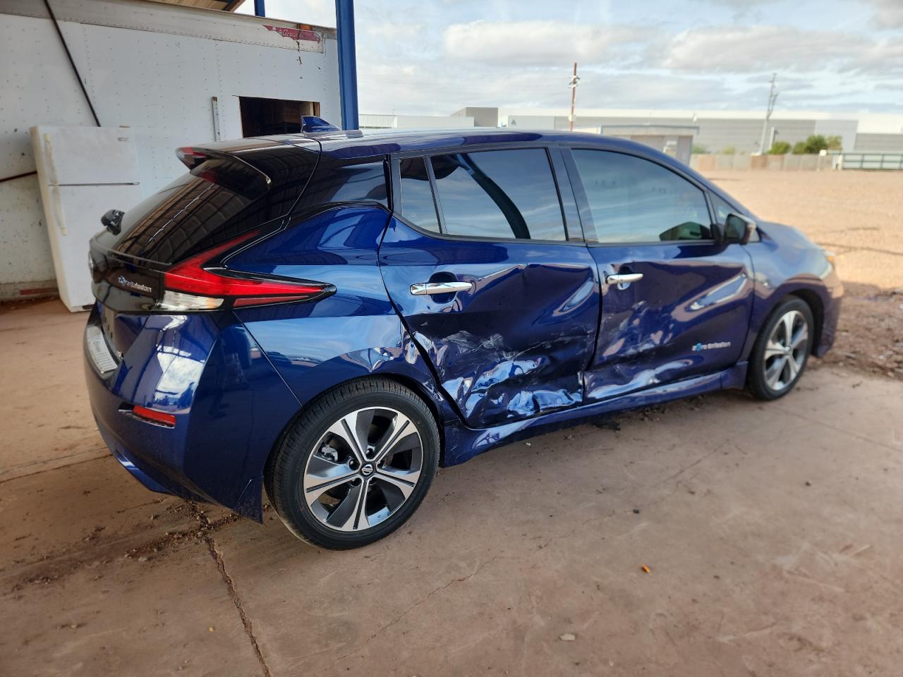 2018 Nissan Leaf S Синий vin: 1N4AZ1CP2JC306910