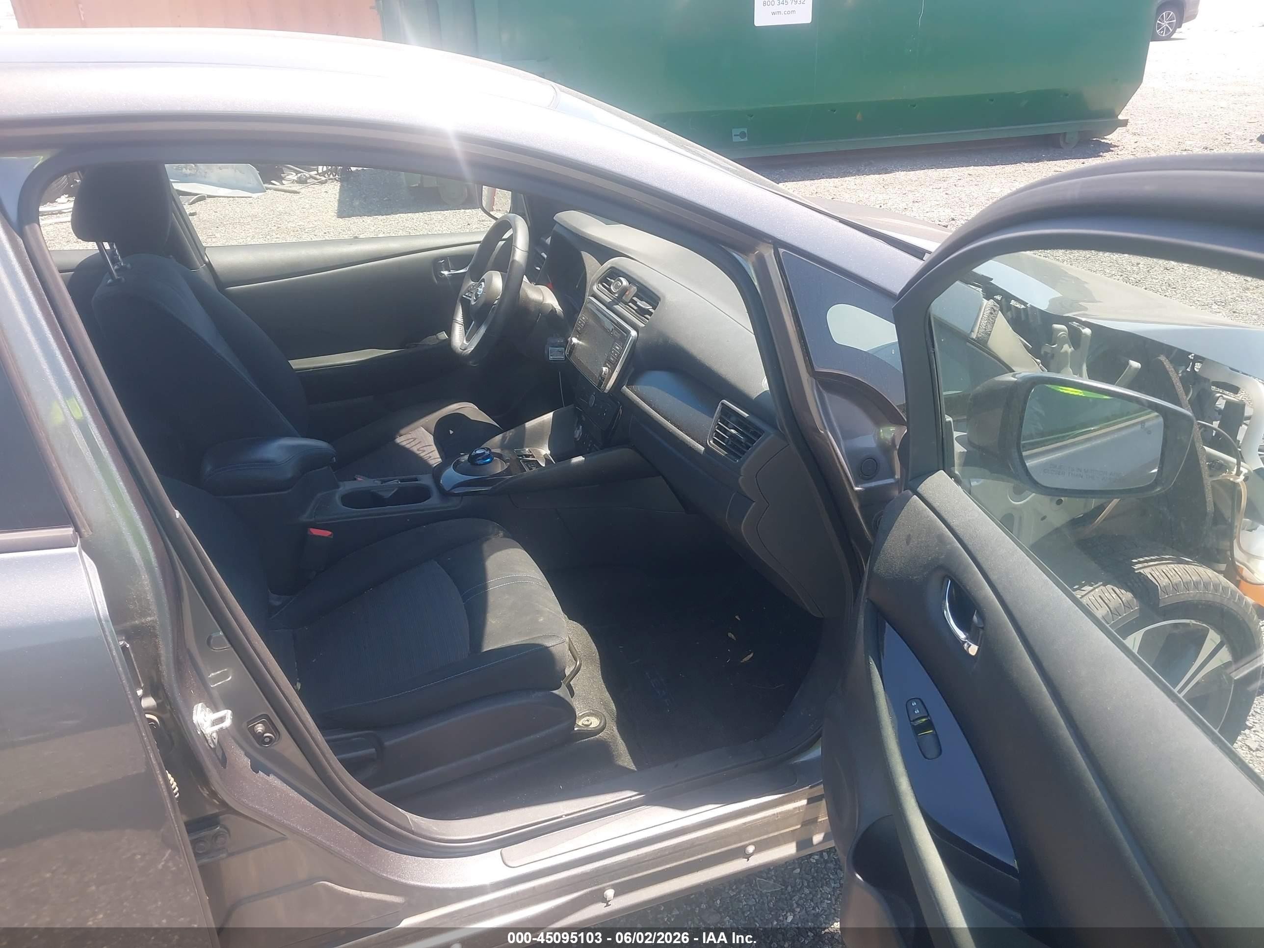 2019 Nissan Leaf Sv Gray vin: 1N4AZ1CP3KC303550