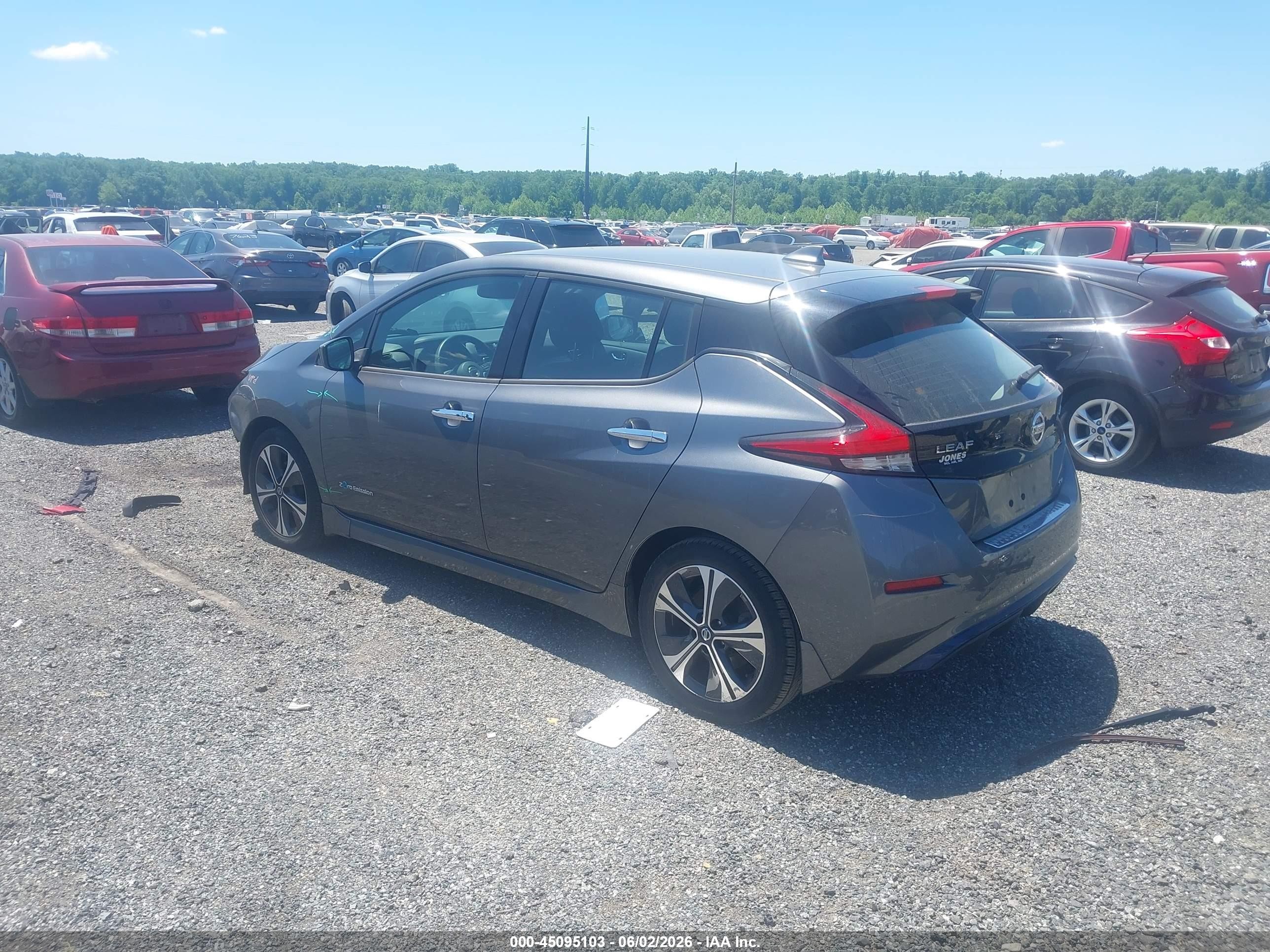 2019 Nissan Leaf Sv Gray vin: 1N4AZ1CP3KC303550