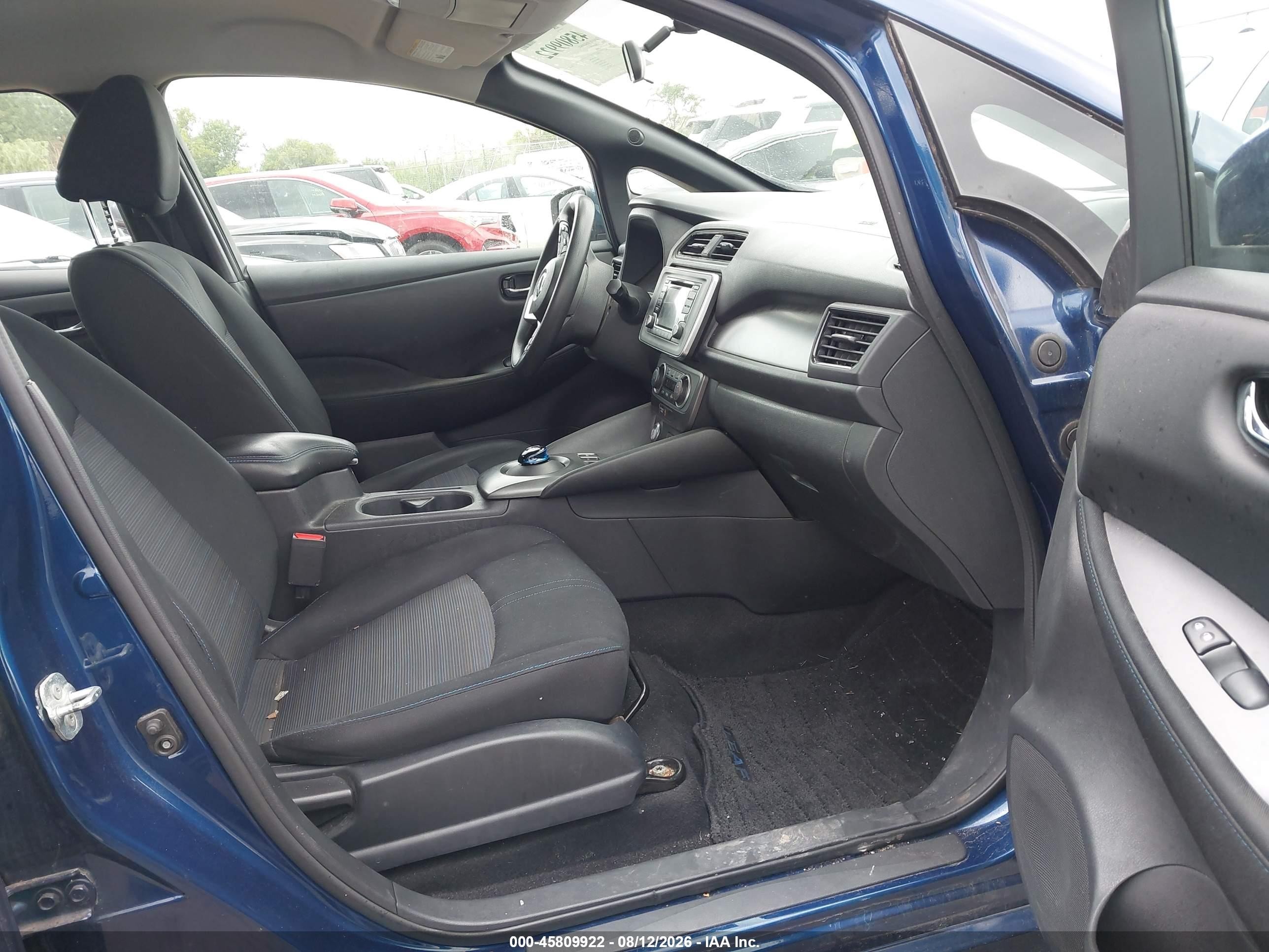 2018 Nissan Leaf S Blue vin: 1N4AZ1CP4JC308349