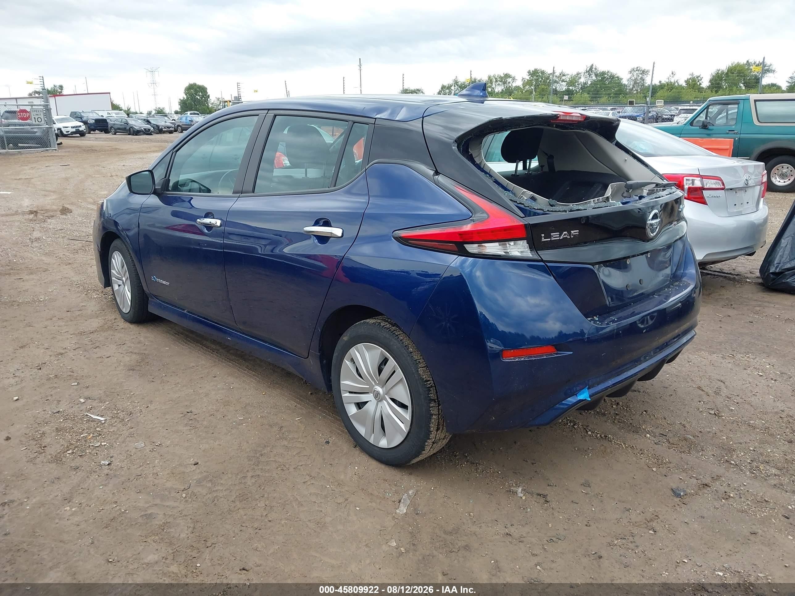 2018 Nissan Leaf S Blue vin: 1N4AZ1CP4JC308349