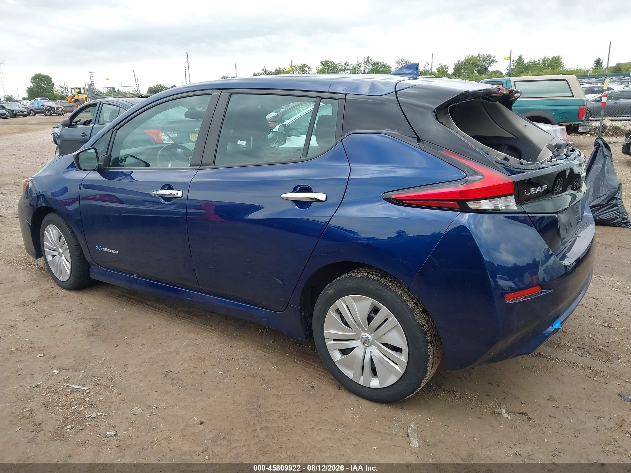 2018 Nissan Leaf S Blue vin: 1N4AZ1CP4JC308349