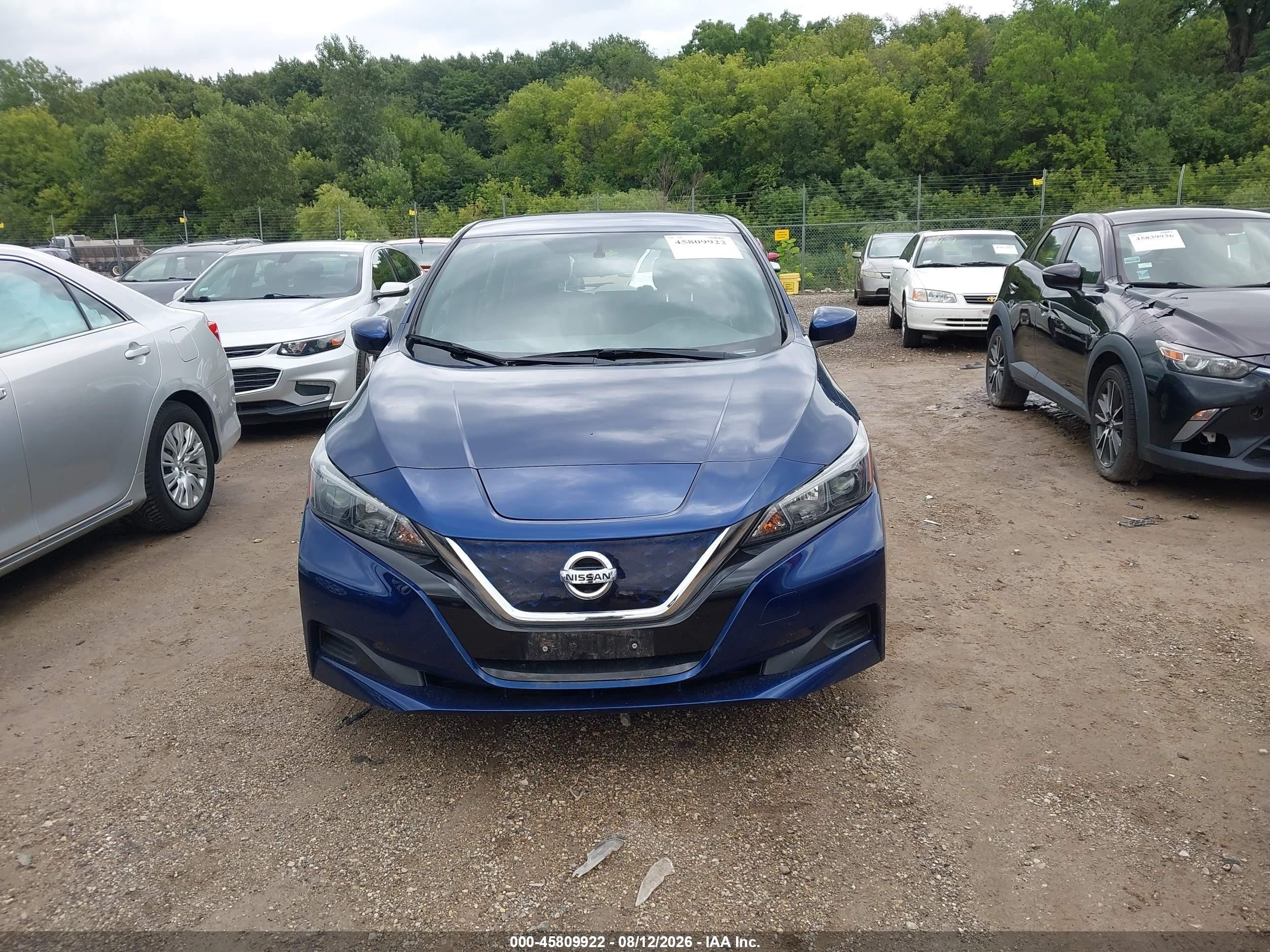 2018 Nissan Leaf S Blue vin: 1N4AZ1CP4JC308349