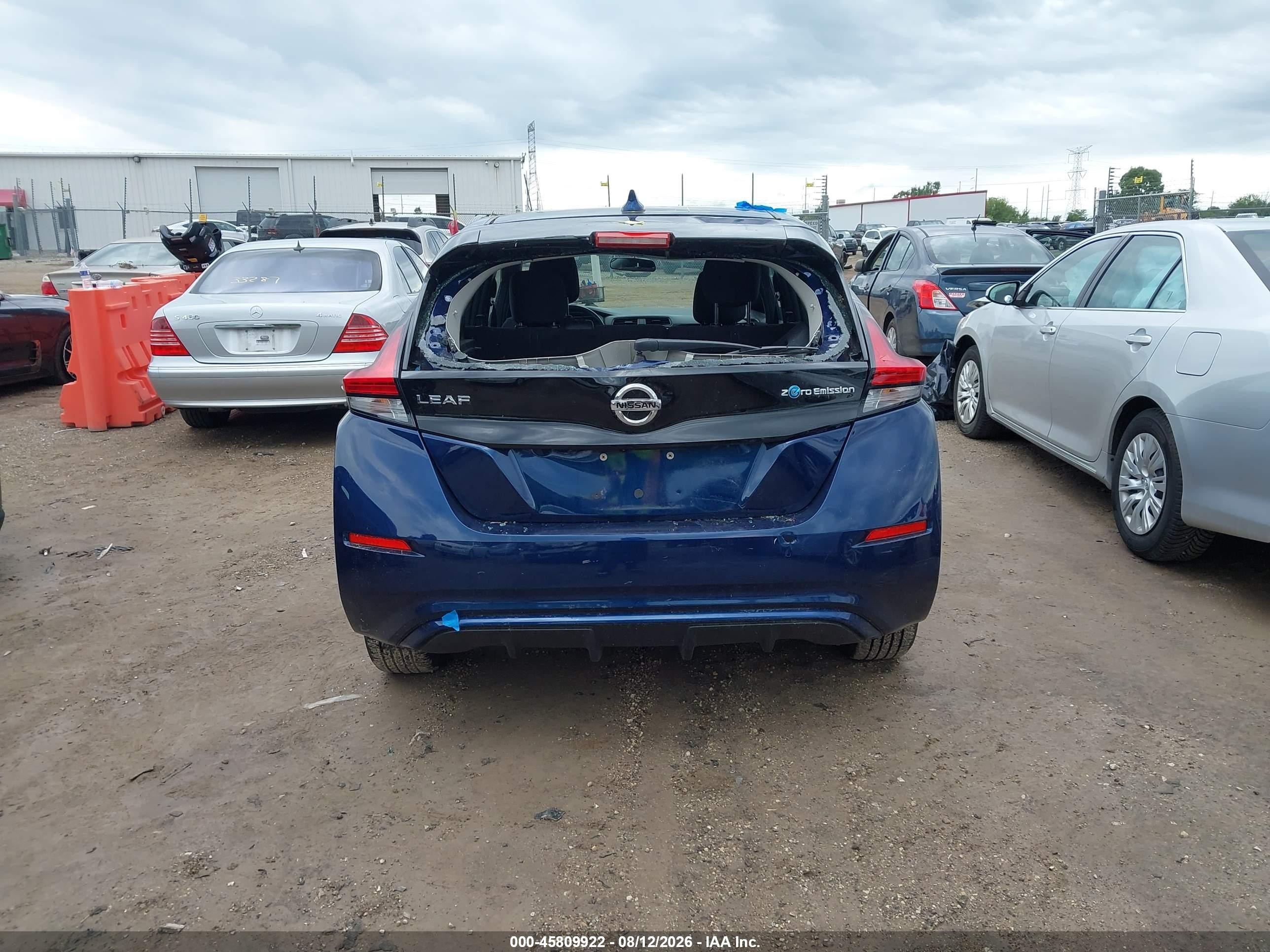 2018 Nissan Leaf S Blue vin: 1N4AZ1CP4JC308349