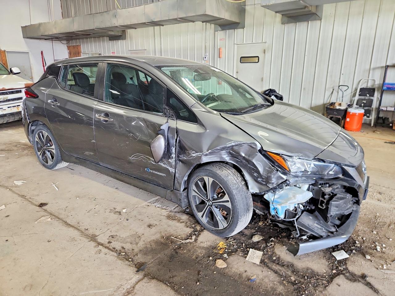 2018 Nissan Leaf Sv Gray vin: 1N4AZ1CP5JC300616