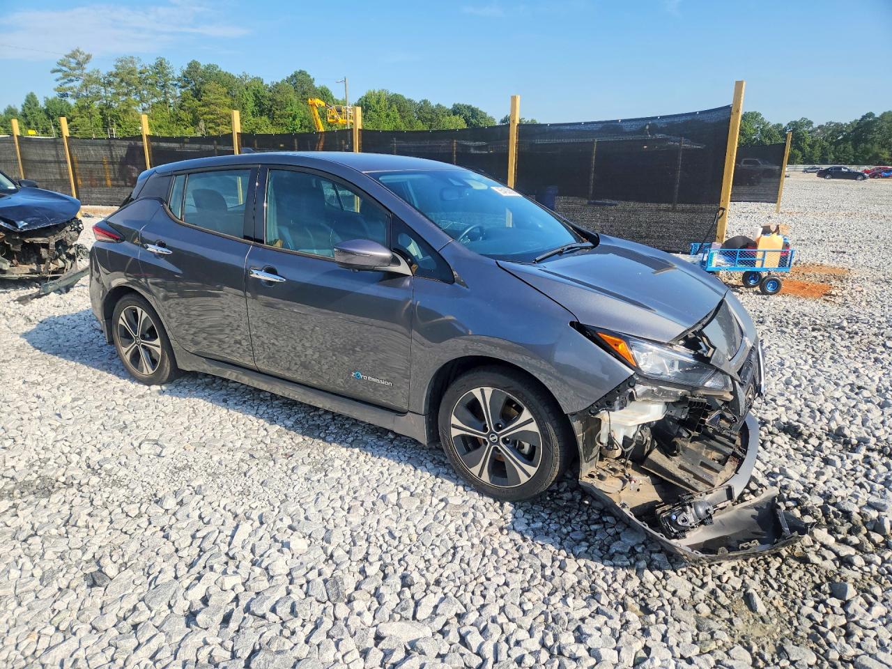 2018 Nissan Leaf Sl Gray vin: 1N4AZ1CP6JC305999