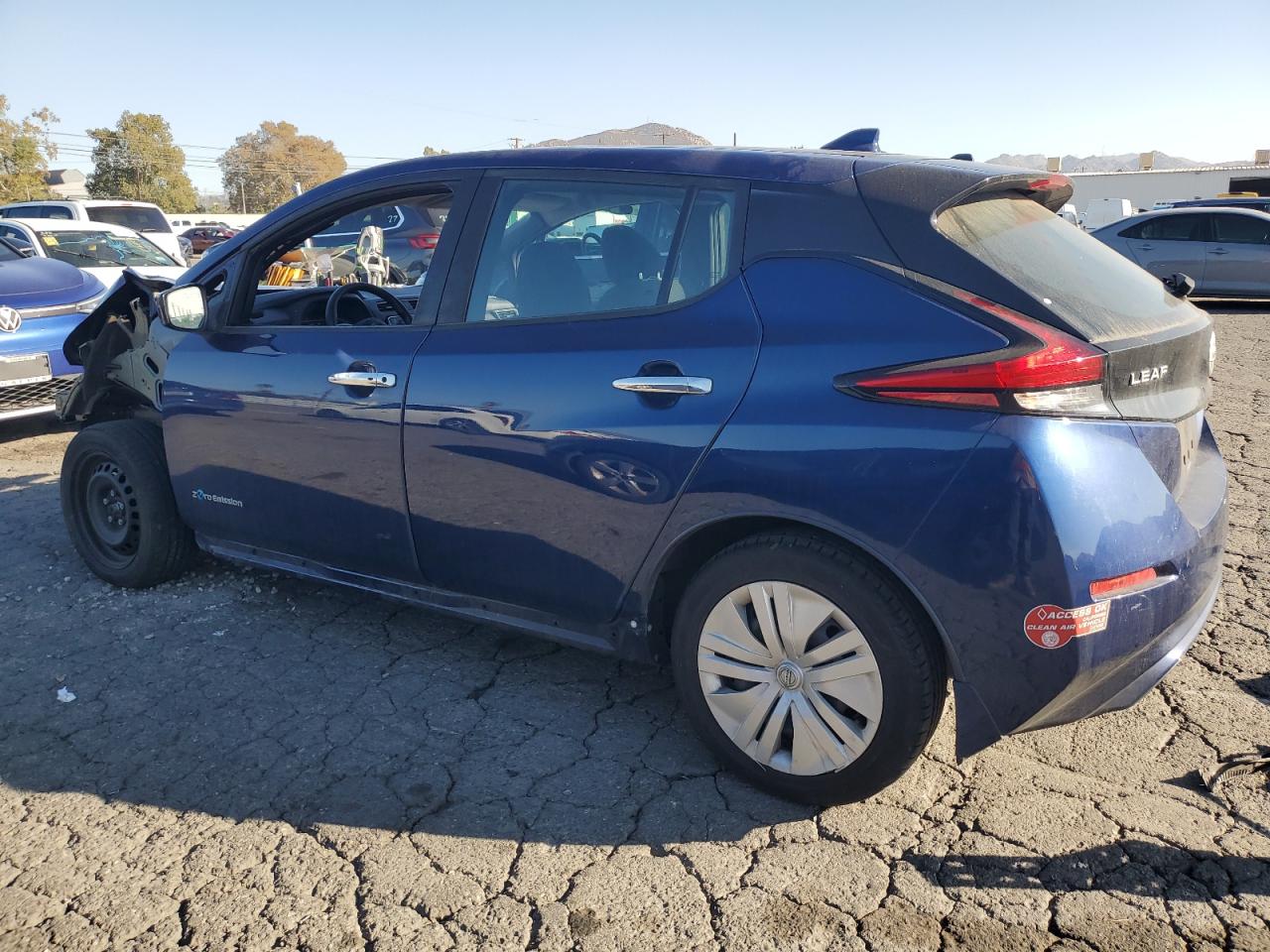 2018 Nissan Leaf S Синий vin: 1N4AZ1CP8JC311576