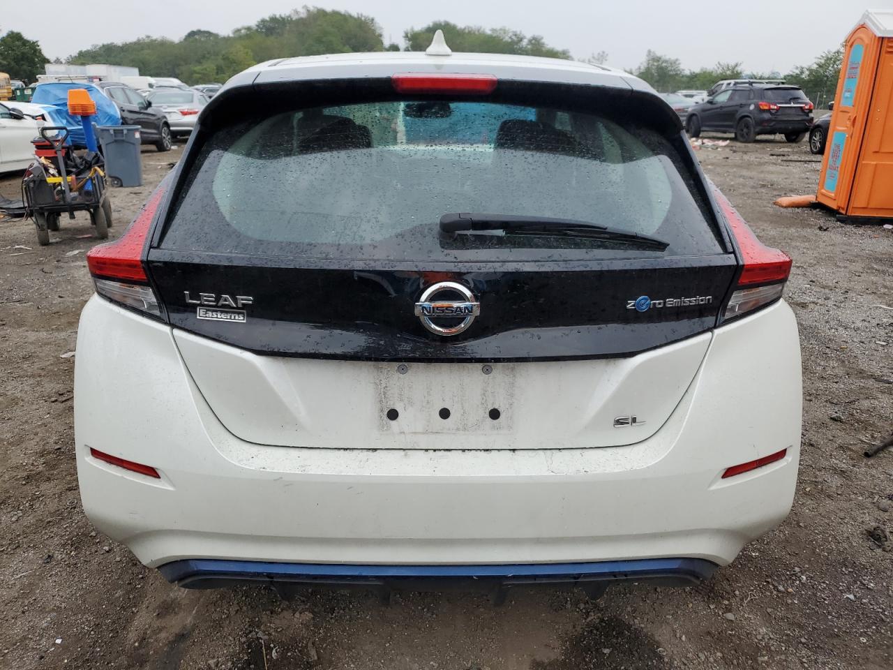 2018 Nissan Leaf S White vin: 1N4AZ1CPXJC300577
