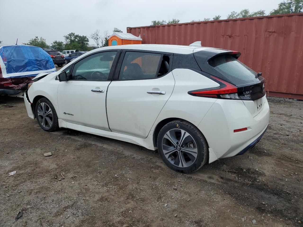 2018 Nissan Leaf S White vin: 1N4AZ1CPXJC300577