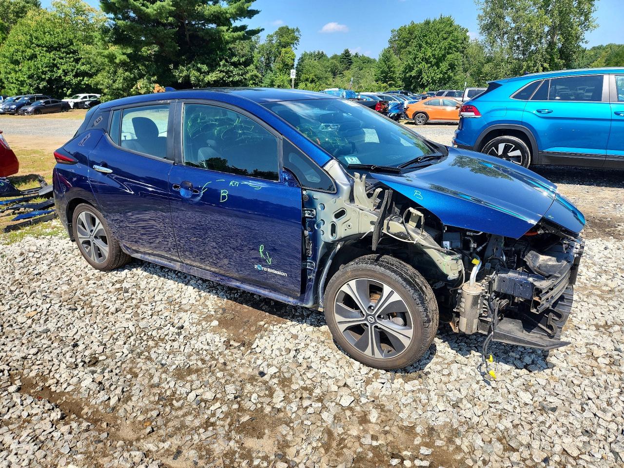 2018 Nissan Leaf Sv Blue vin: 1N4AZ1CPXJC303088