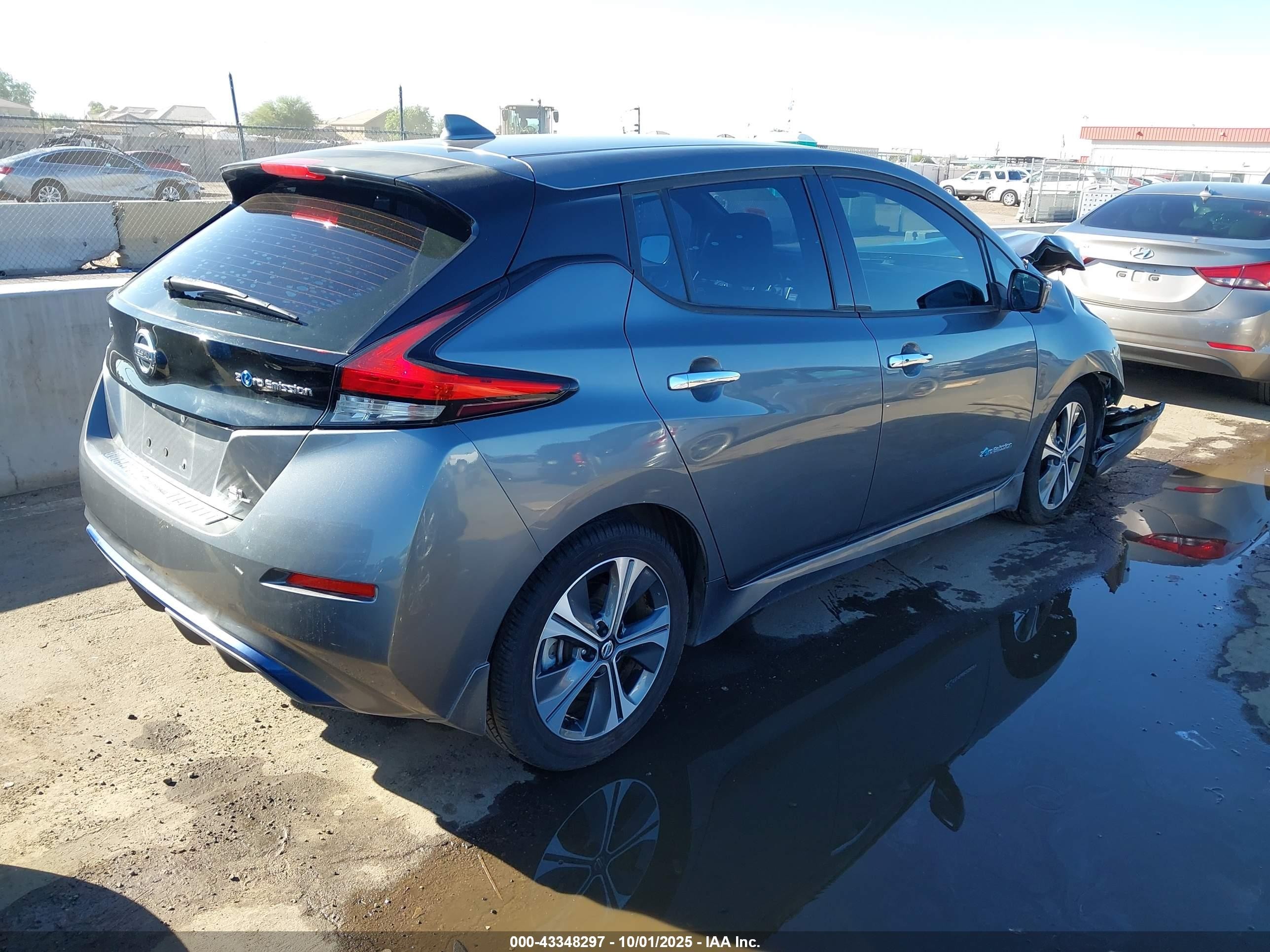 2018 Nissan Leaf Sl Серый vin: 1N4AZ1CPXJC311403