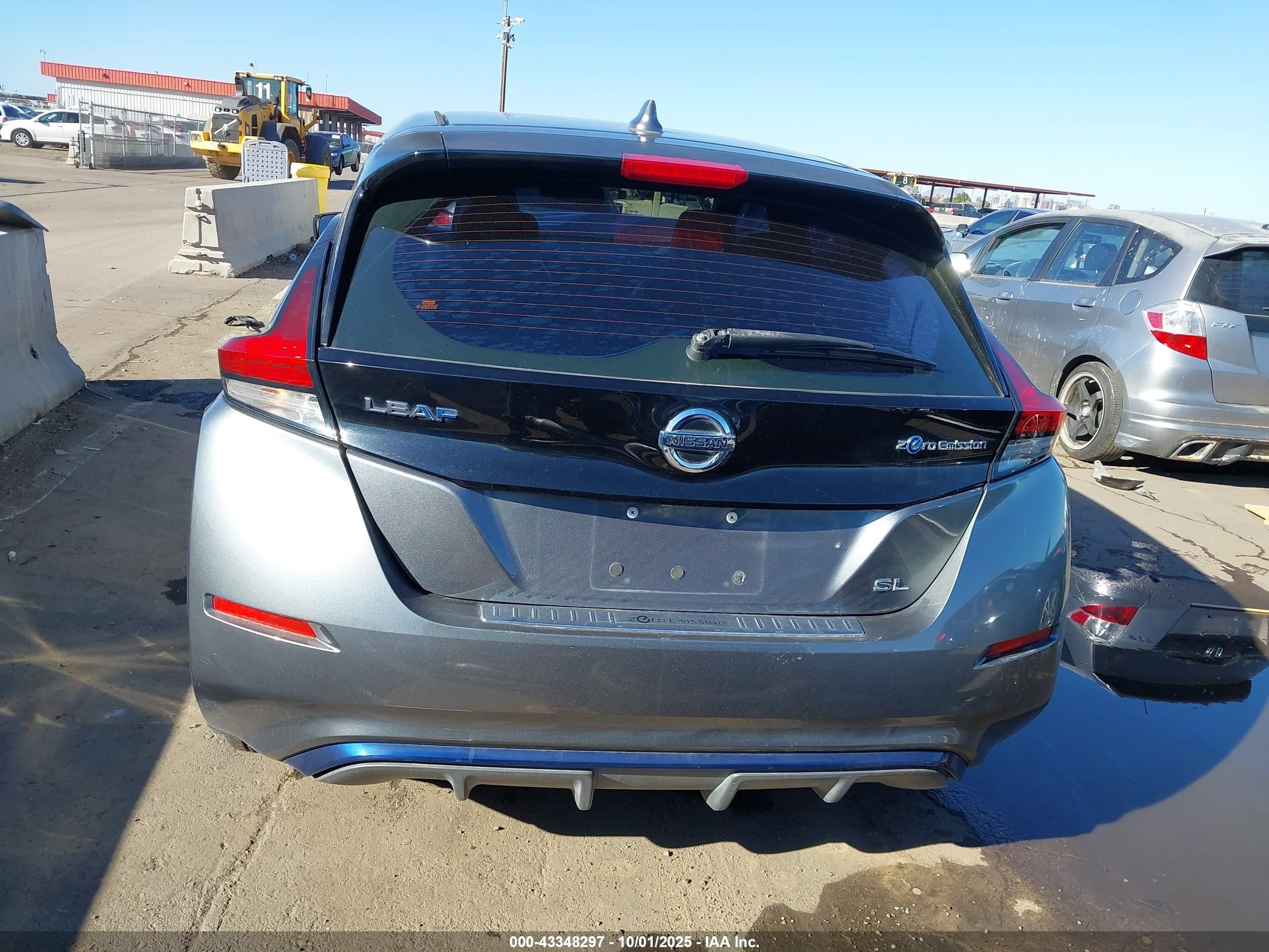 2018 Nissan Leaf Sl Серый vin: 1N4AZ1CPXJC311403