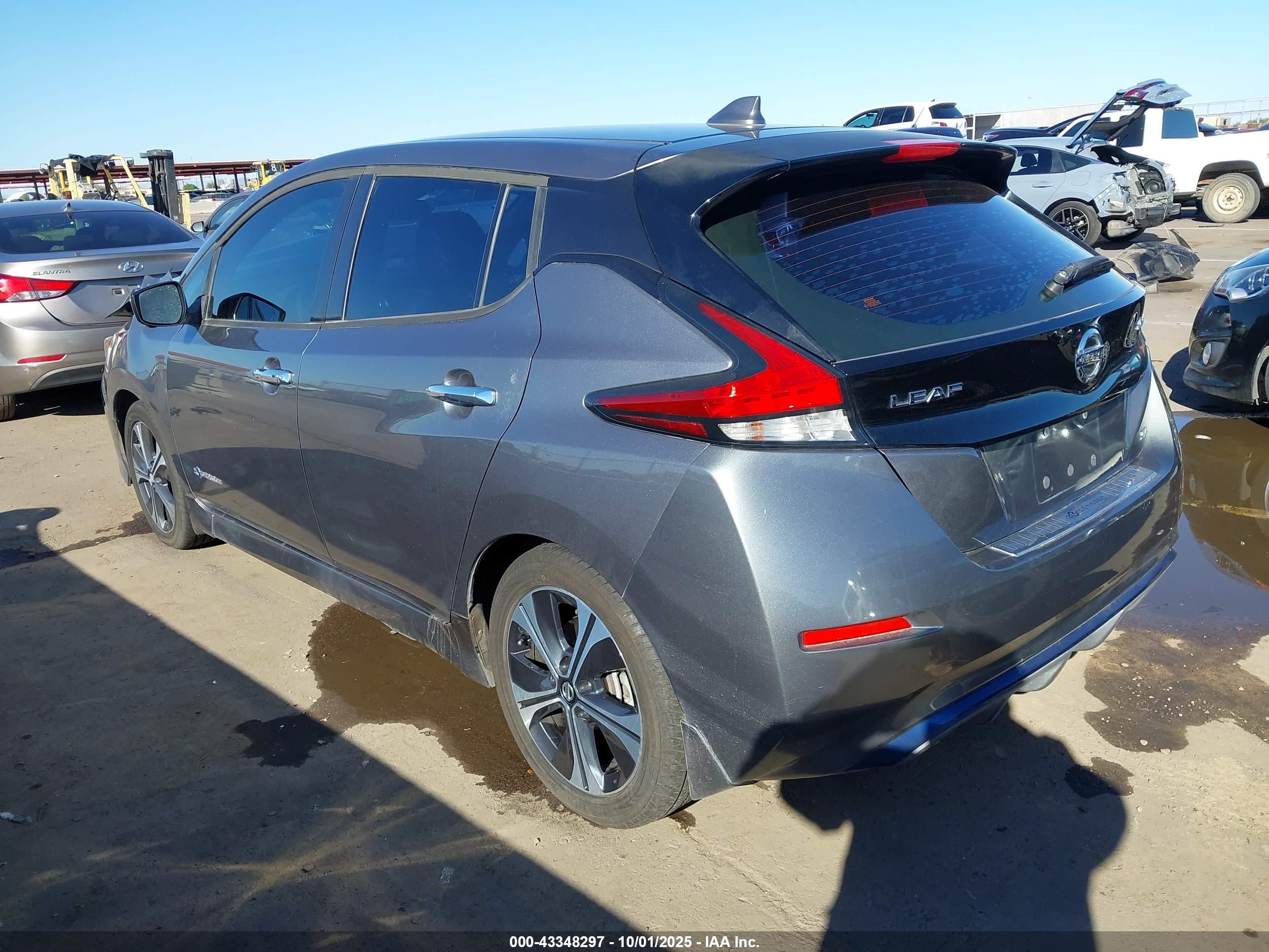 2018 Nissan Leaf Sl Серый vin: 1N4AZ1CPXJC311403