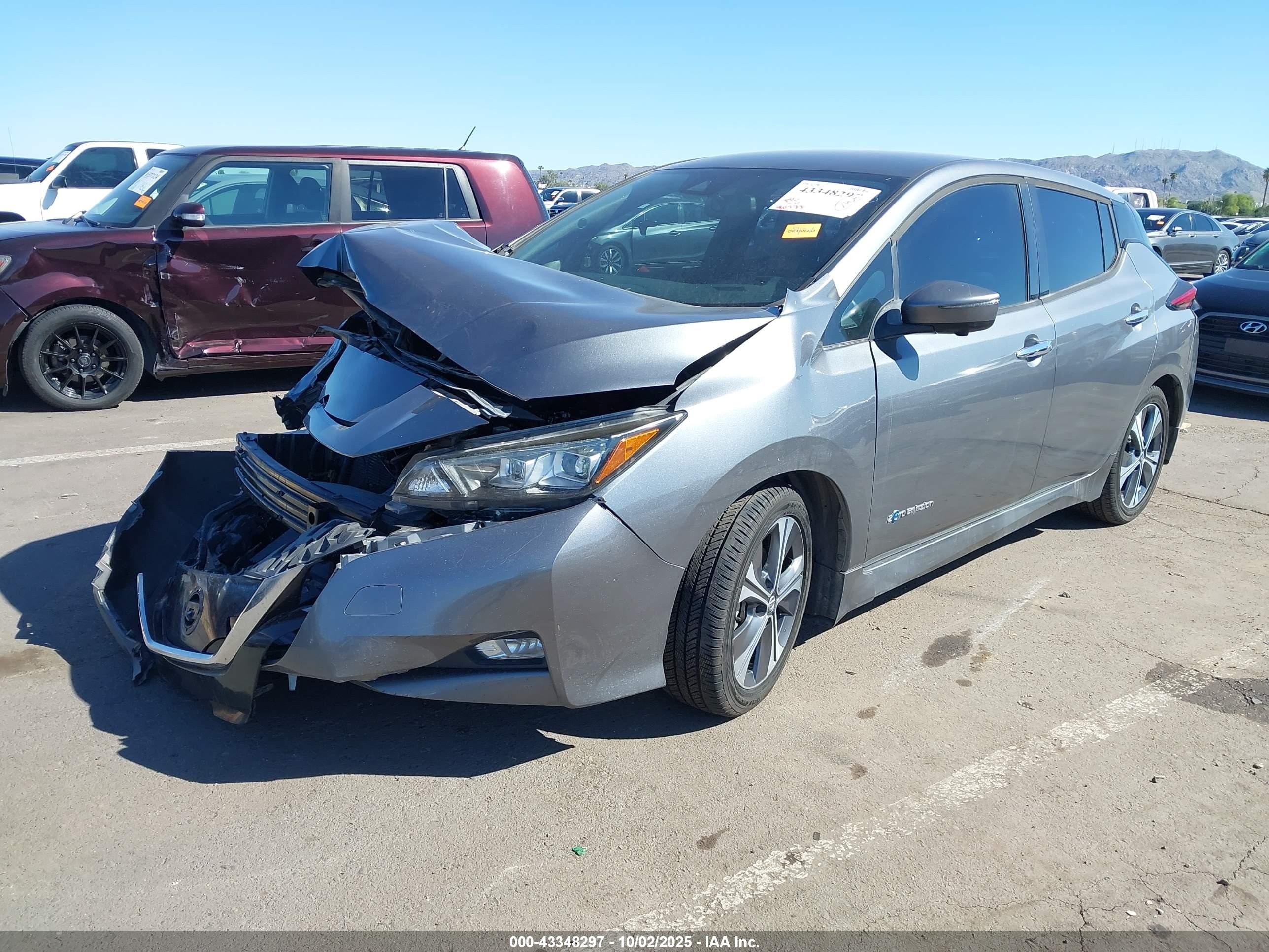 2018 Nissan Leaf Sl Серый vin: 1N4AZ1CPXJC311403