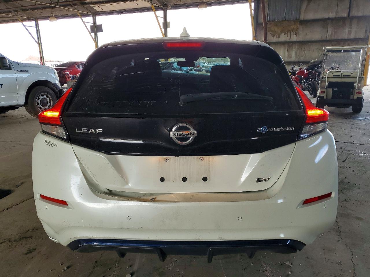 2021 Nissan Leaf Sv White vin: 1N4AZ1CV0MC550039