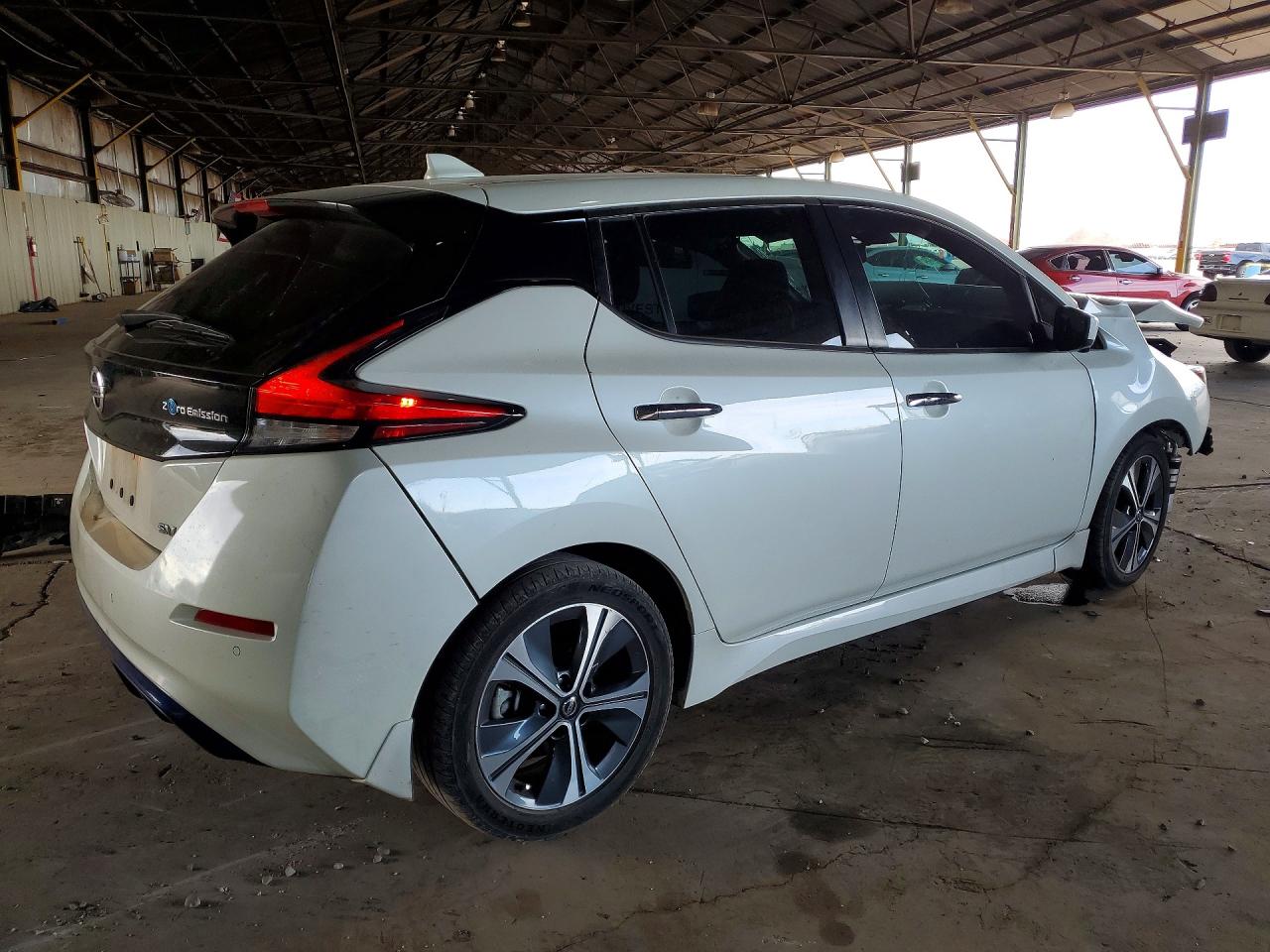 2021 Nissan Leaf Sv White vin: 1N4AZ1CV0MC550039
