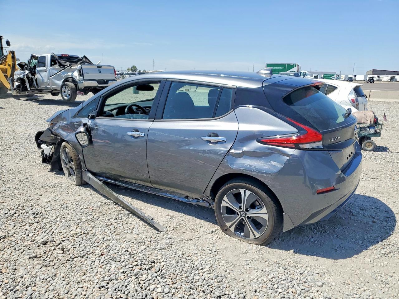 2021 Nissan Leaf Sv Gray vin: 1N4AZ1CV8MC555084