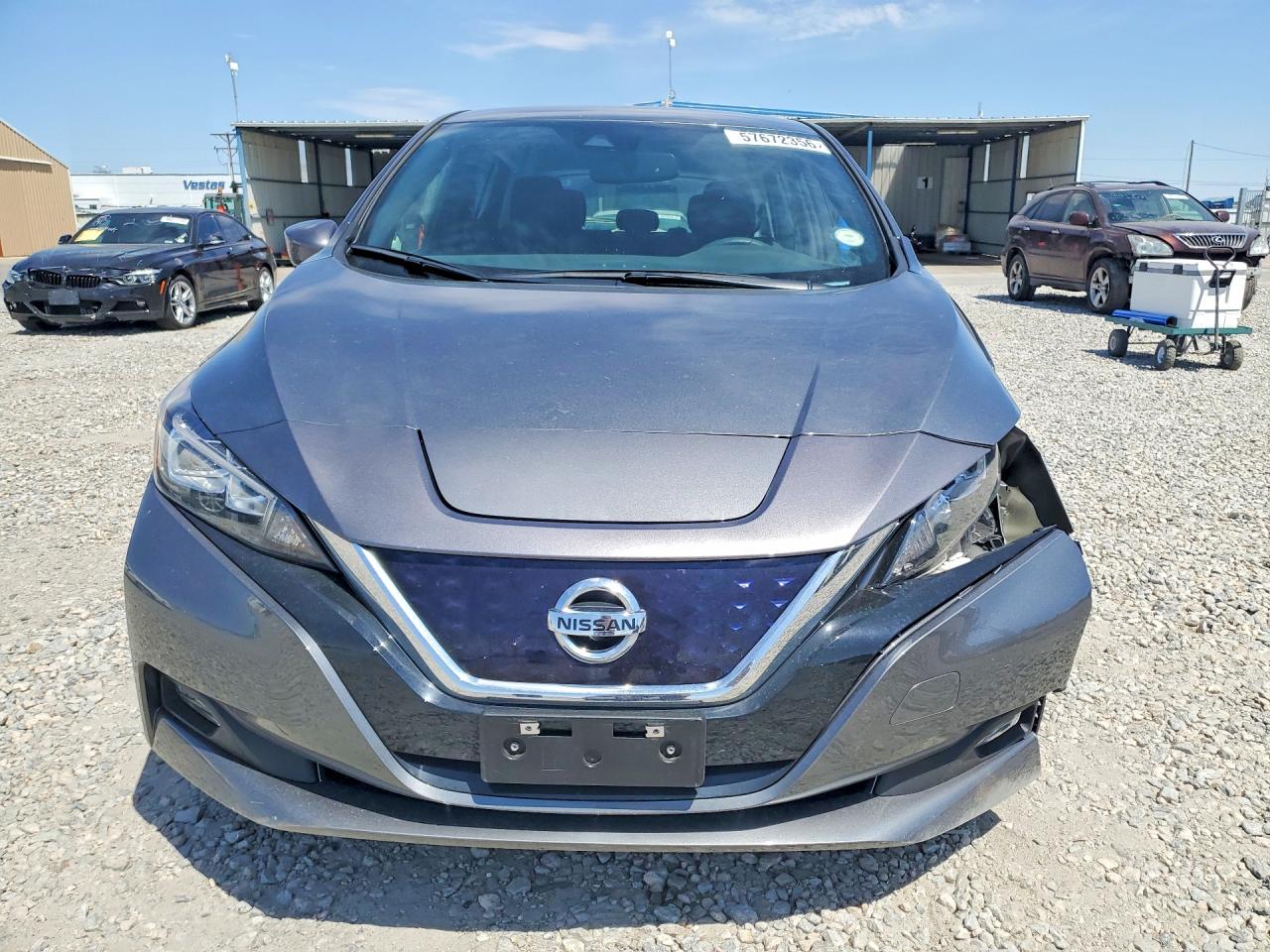 2021 Nissan Leaf Sv Gray vin: 1N4AZ1CV8MC555084