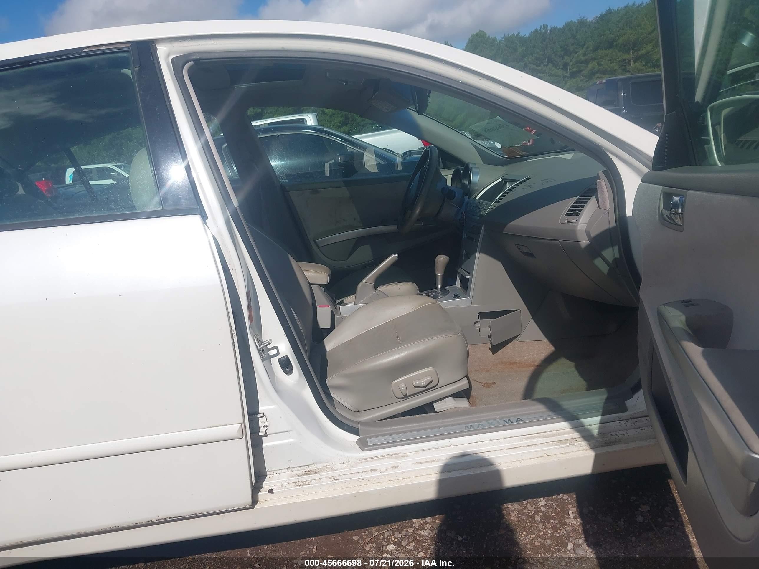2006 Nissan Maxima 3.5 Se White vin: 1N4BA41E06C804805