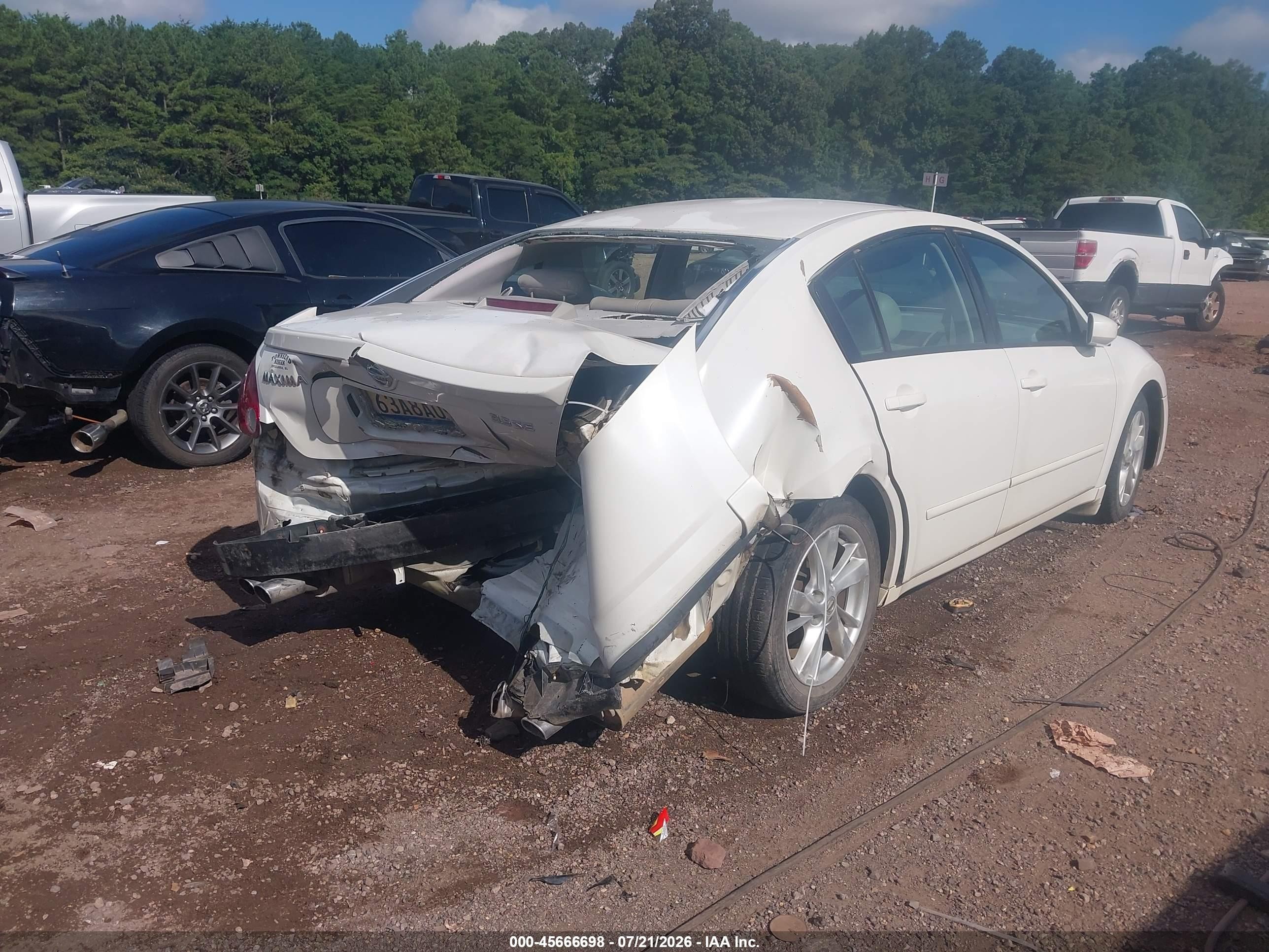 2006 Nissan Maxima 3.5 Se White vin: 1N4BA41E06C804805