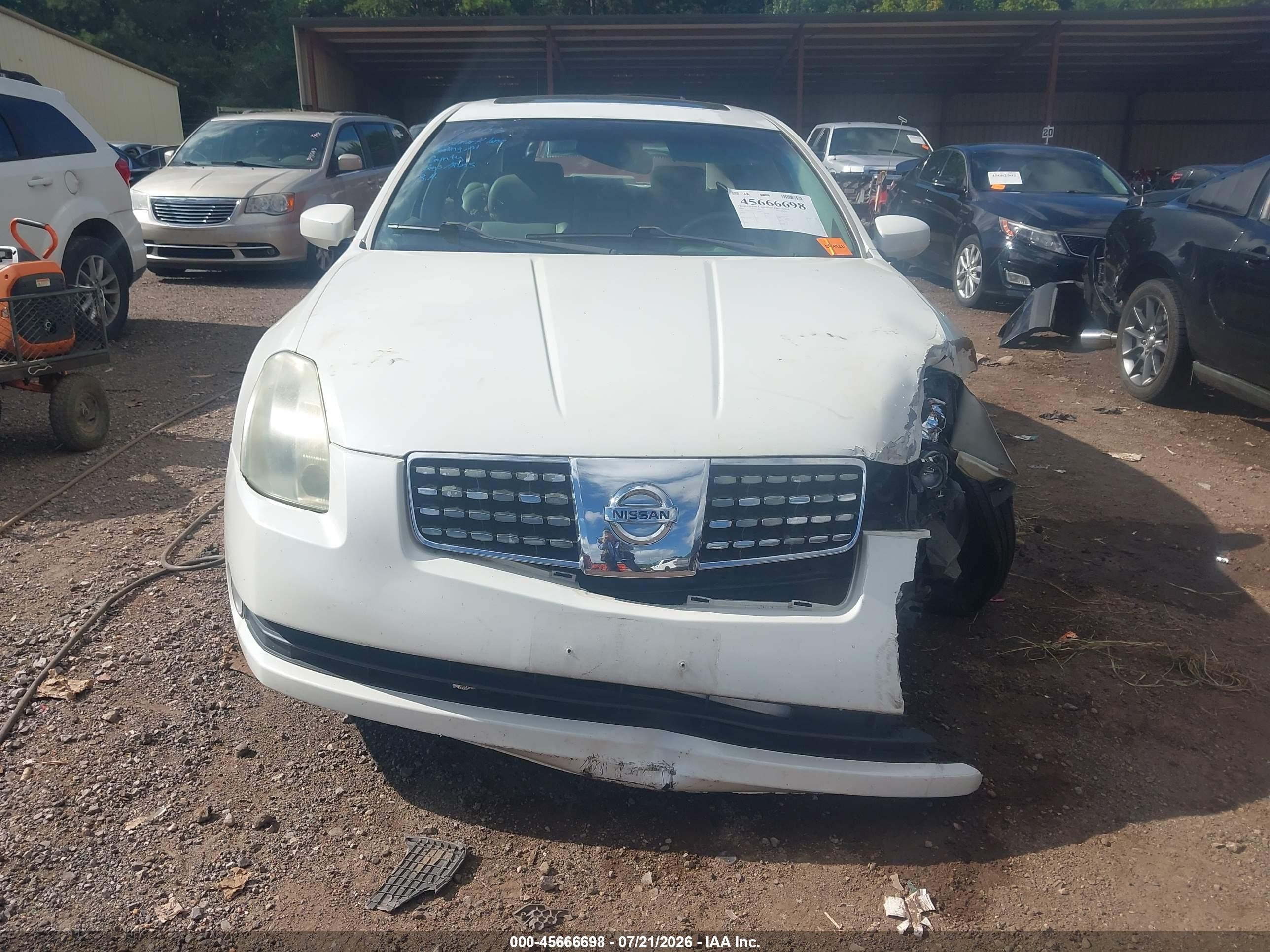 2006 Nissan Maxima 3.5 Se White vin: 1N4BA41E06C804805