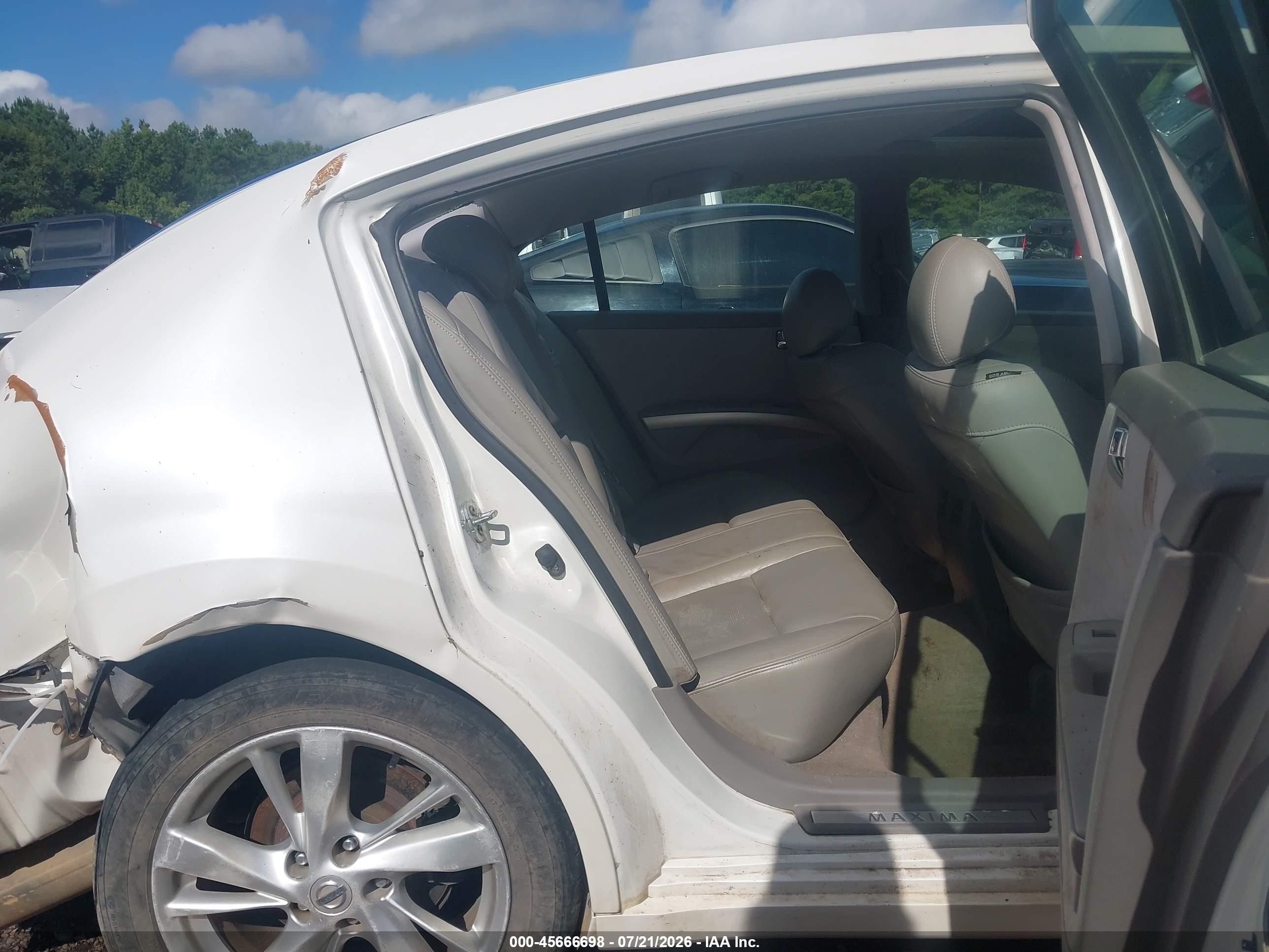2006 Nissan Maxima 3.5 Se White vin: 1N4BA41E06C804805