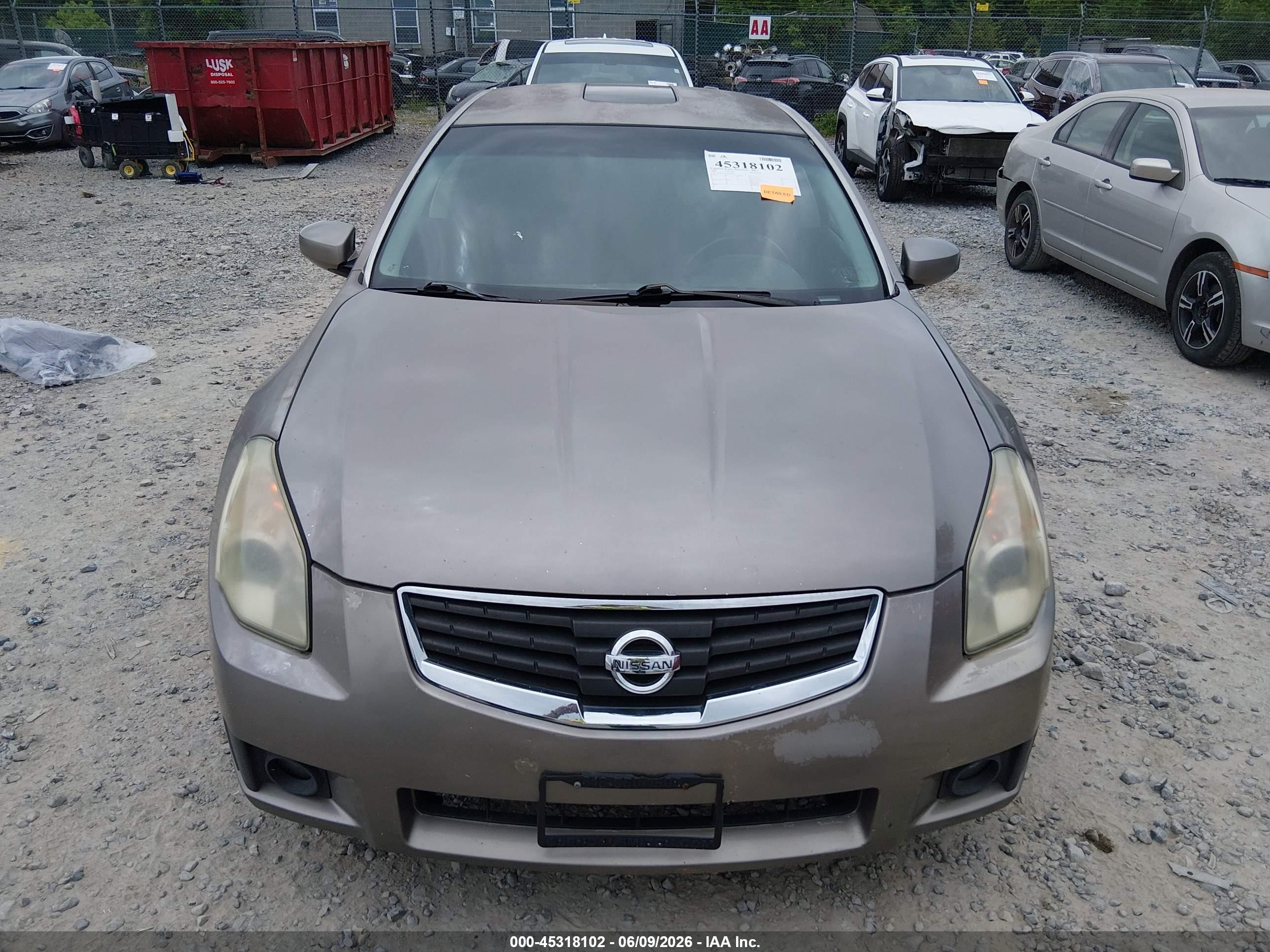 2008 Nissan Maxima 3.5 Se Brown vin: 1N4BA41E08C808761