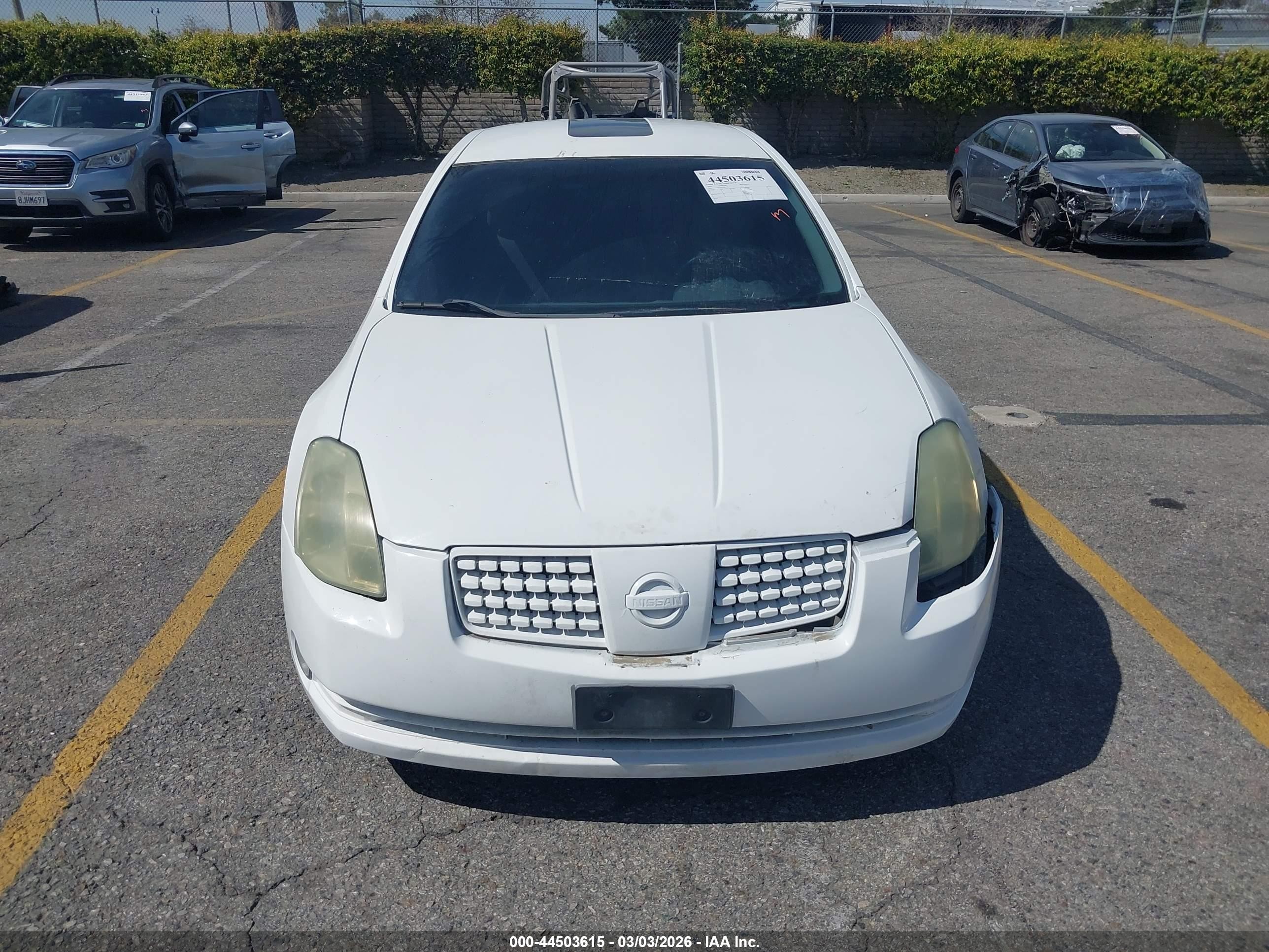 2004 Nissan Maxima 3.5 Sl White vin: 1N4BA41E14C897184