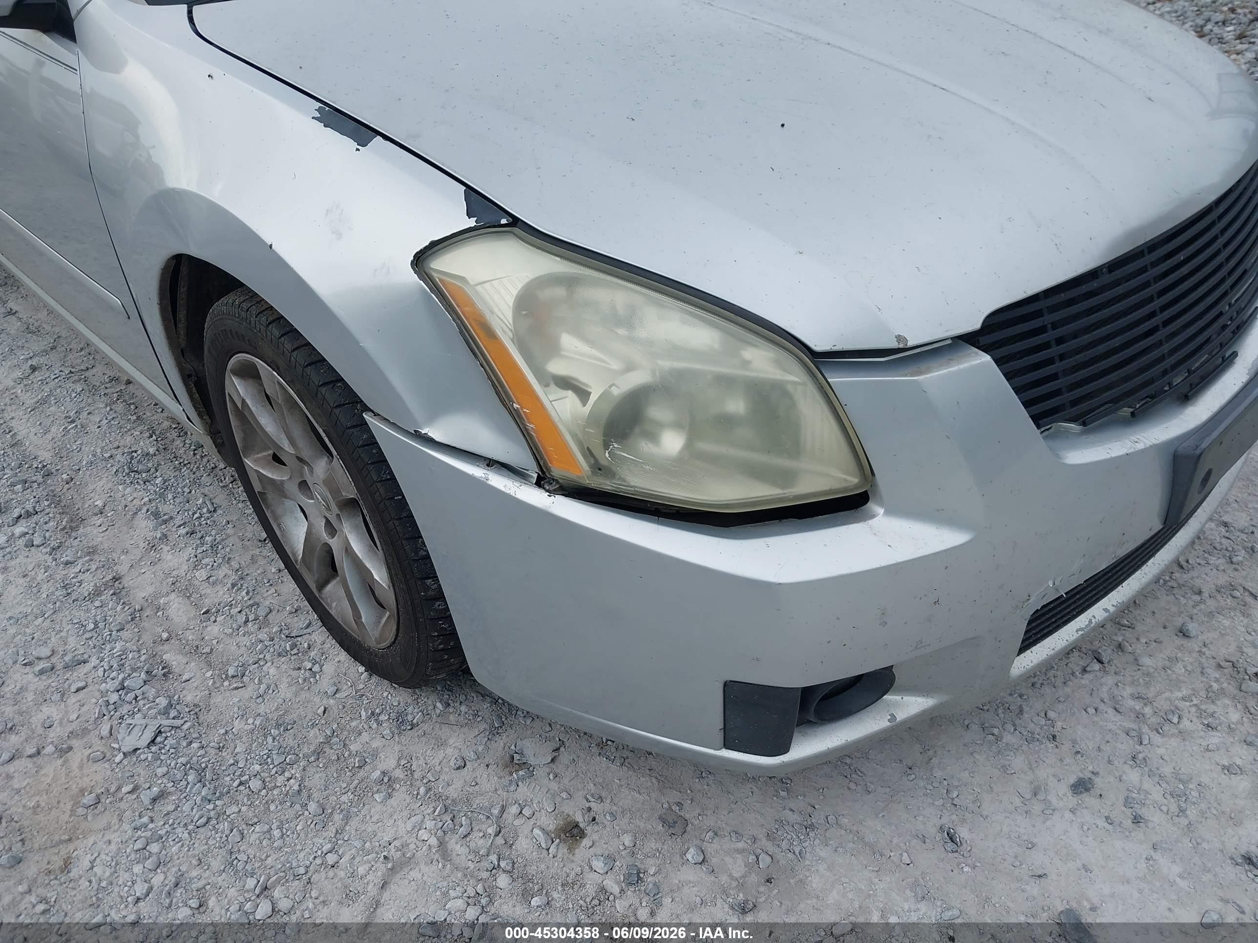 2007 Nissan Maxima Se/sl Silver vin: 1N4BA41E17C835000