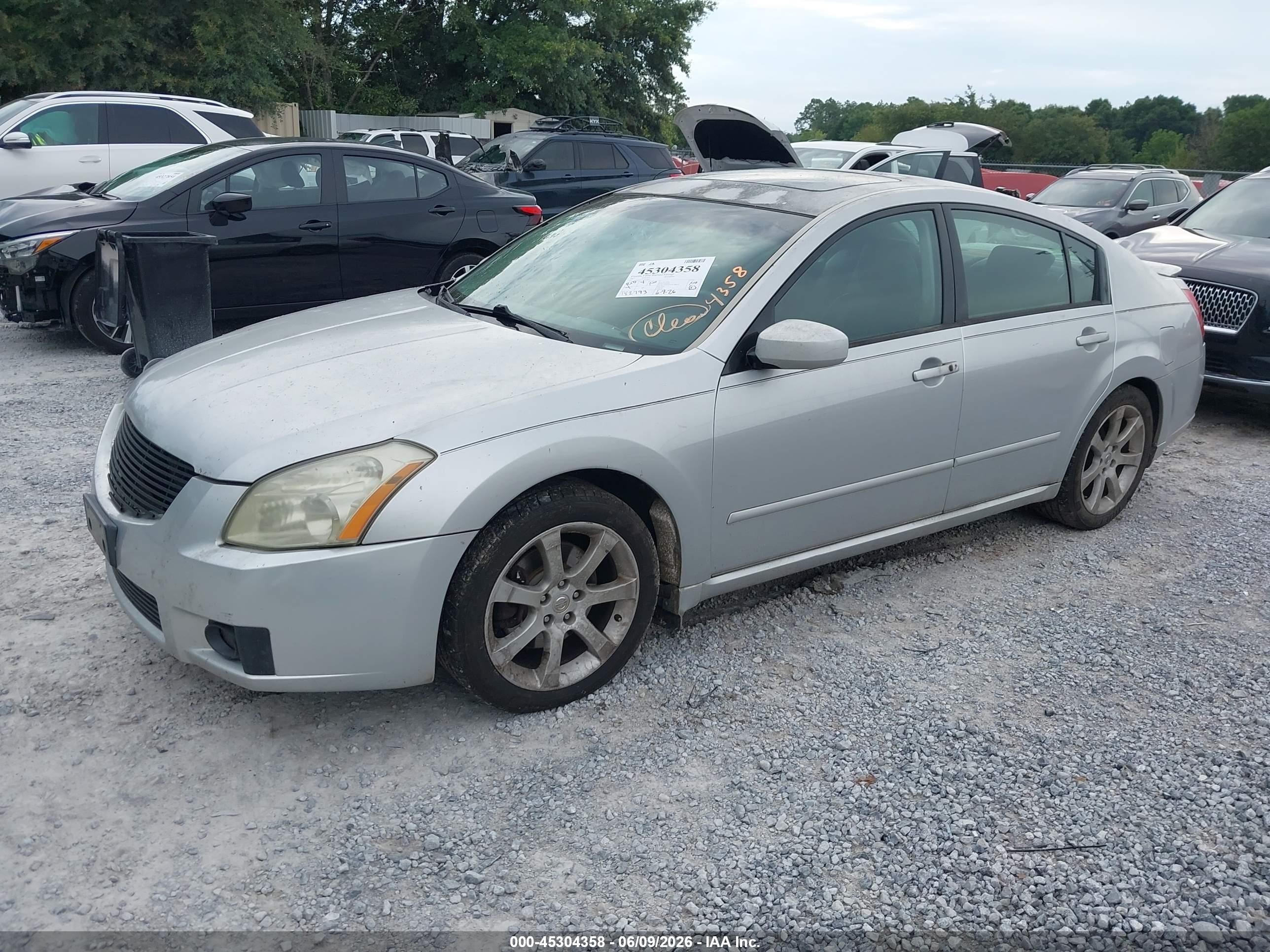 2007 Nissan Maxima Se/sl Silver vin: 1N4BA41E17C835000