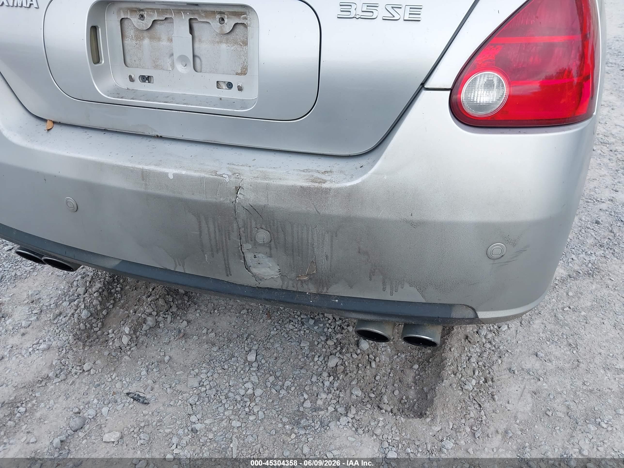 2007 Nissan Maxima Se/sl Silver vin: 1N4BA41E17C835000