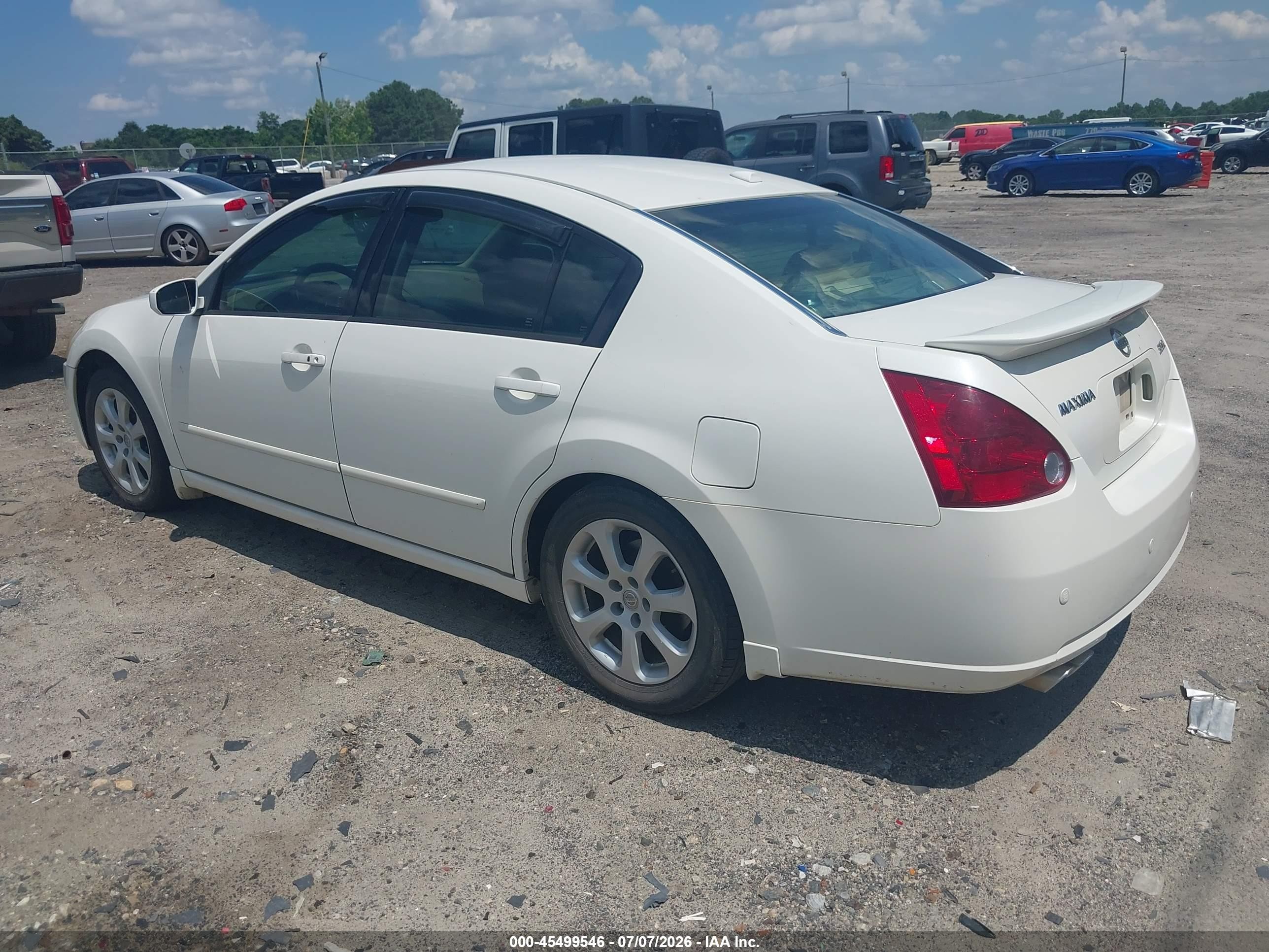 2007 Nissan Maxima 3.5 Sl White vin: 1N4BA41E17C837863
