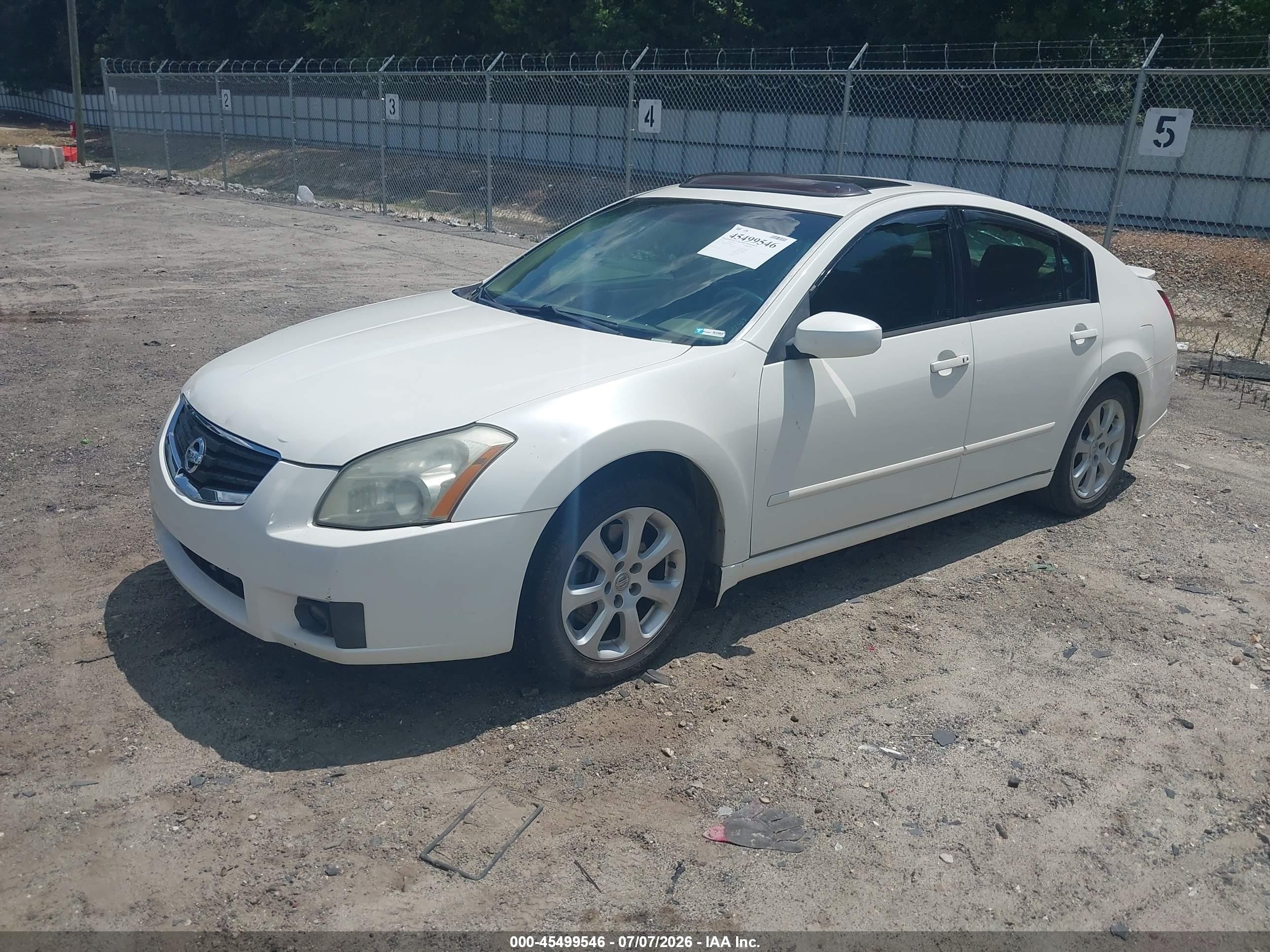2007 Nissan Maxima 3.5 Sl White vin: 1N4BA41E17C837863