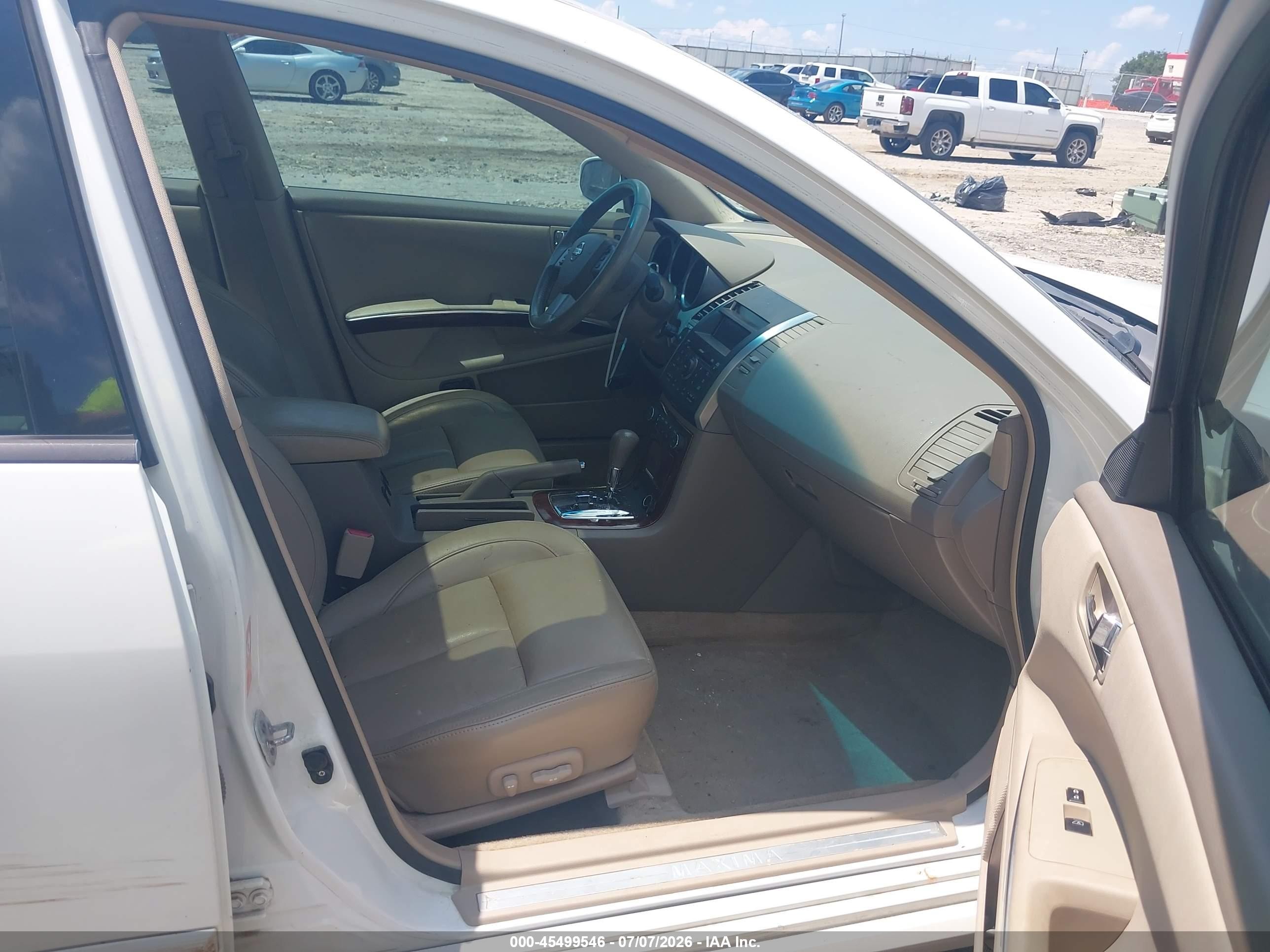 2007 Nissan Maxima 3.5 Sl White vin: 1N4BA41E17C837863
