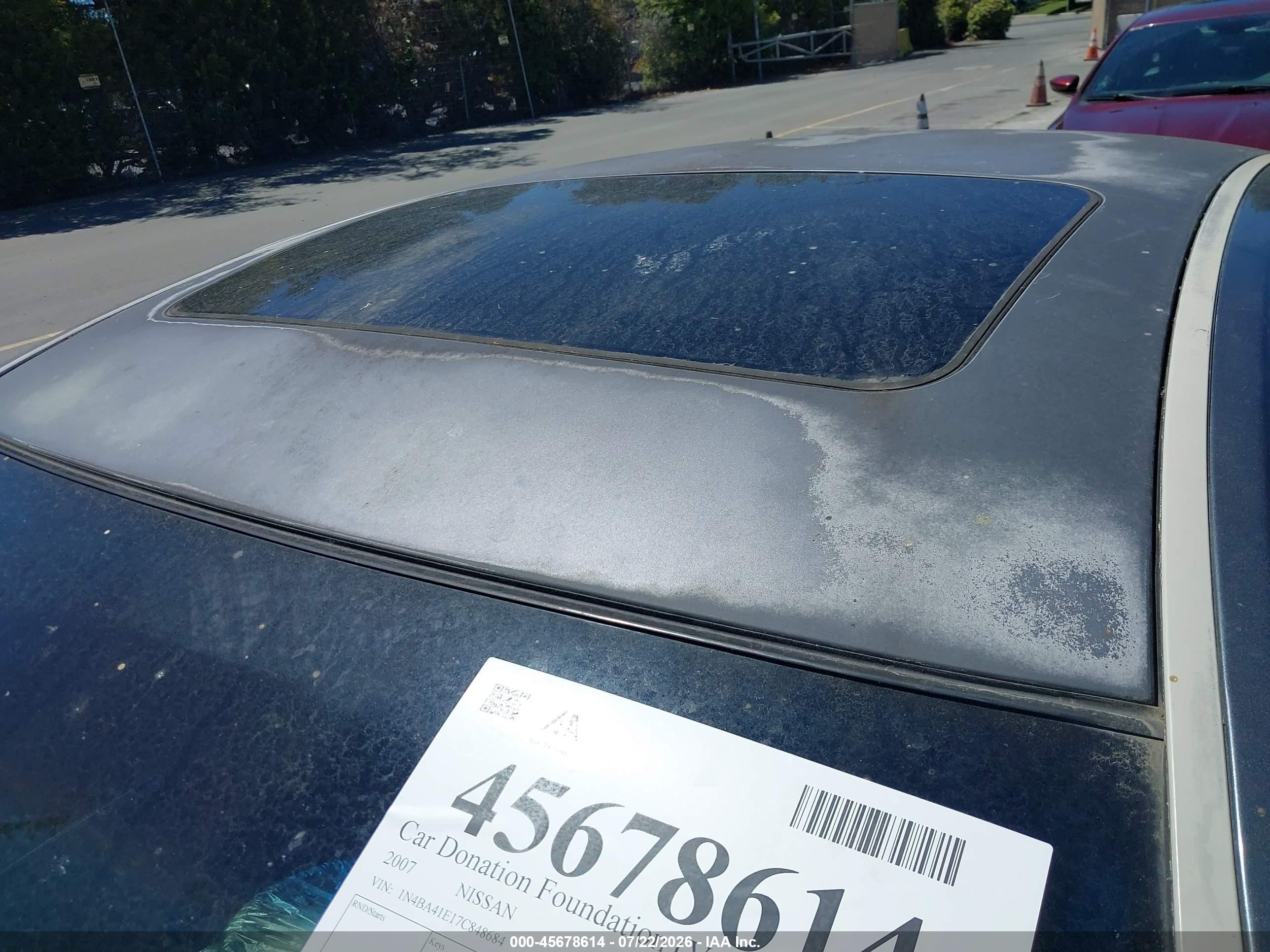 2007 Nissan Maxima 3.5 Sl Gray vin: 1N4BA41E17C848684