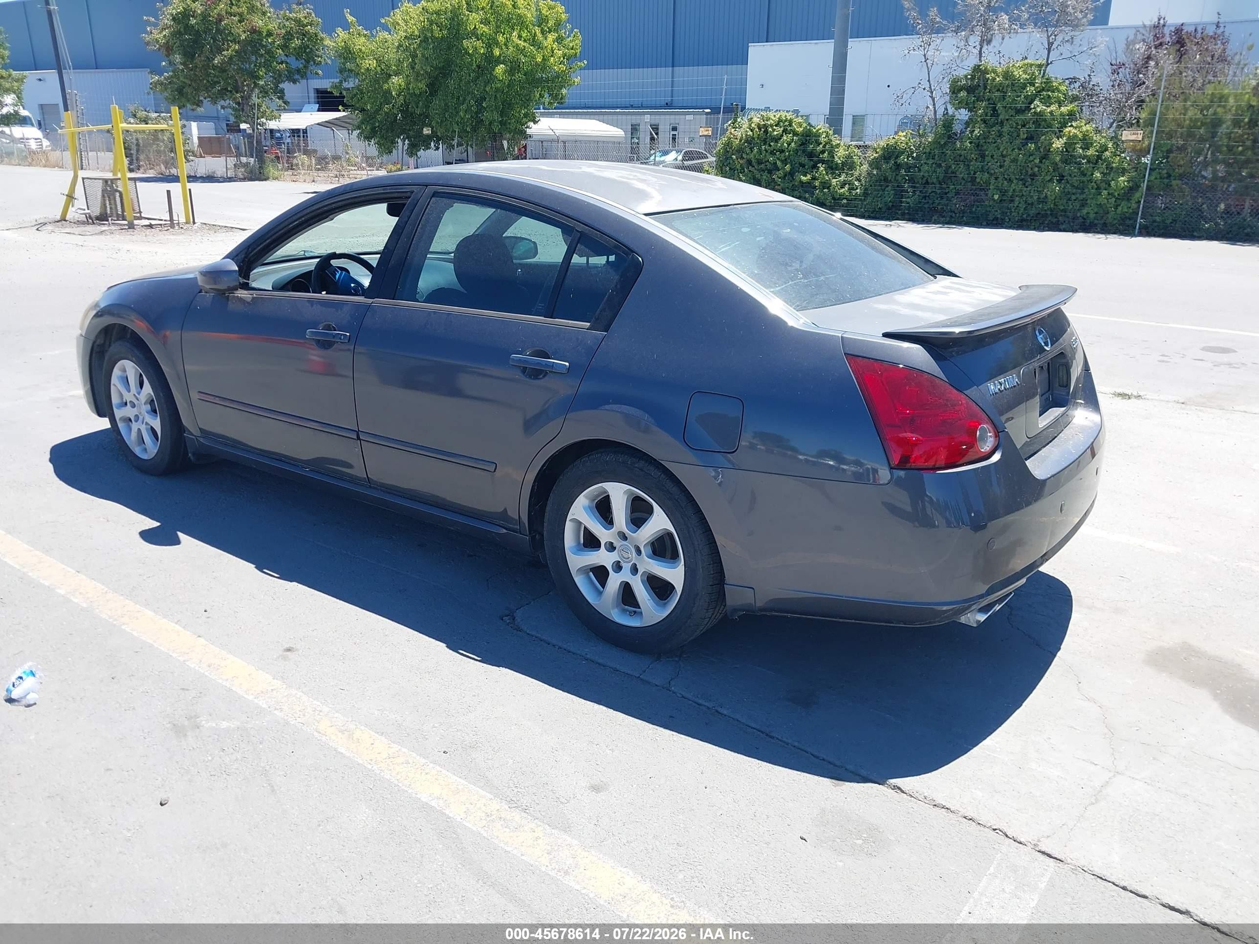 2007 Nissan Maxima 3.5 Sl Gray vin: 1N4BA41E17C848684