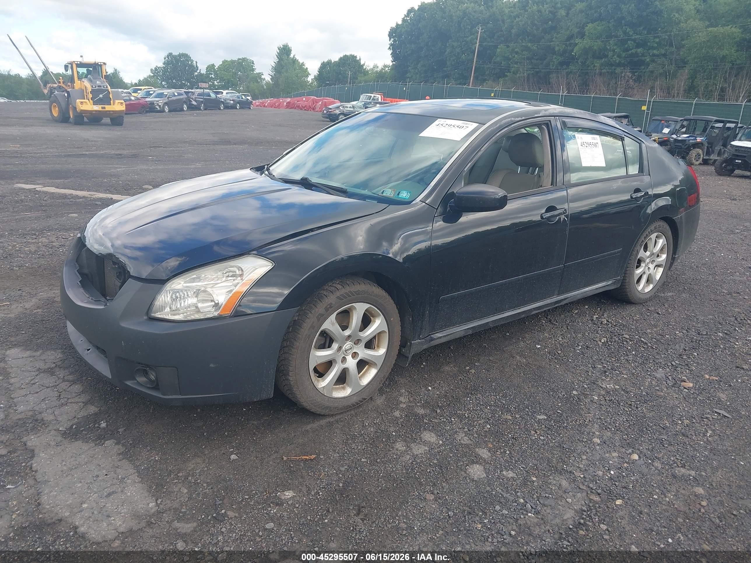 2007 Nissan Maxima 3.5 Sl Black vin: 1N4BA41E17C866148