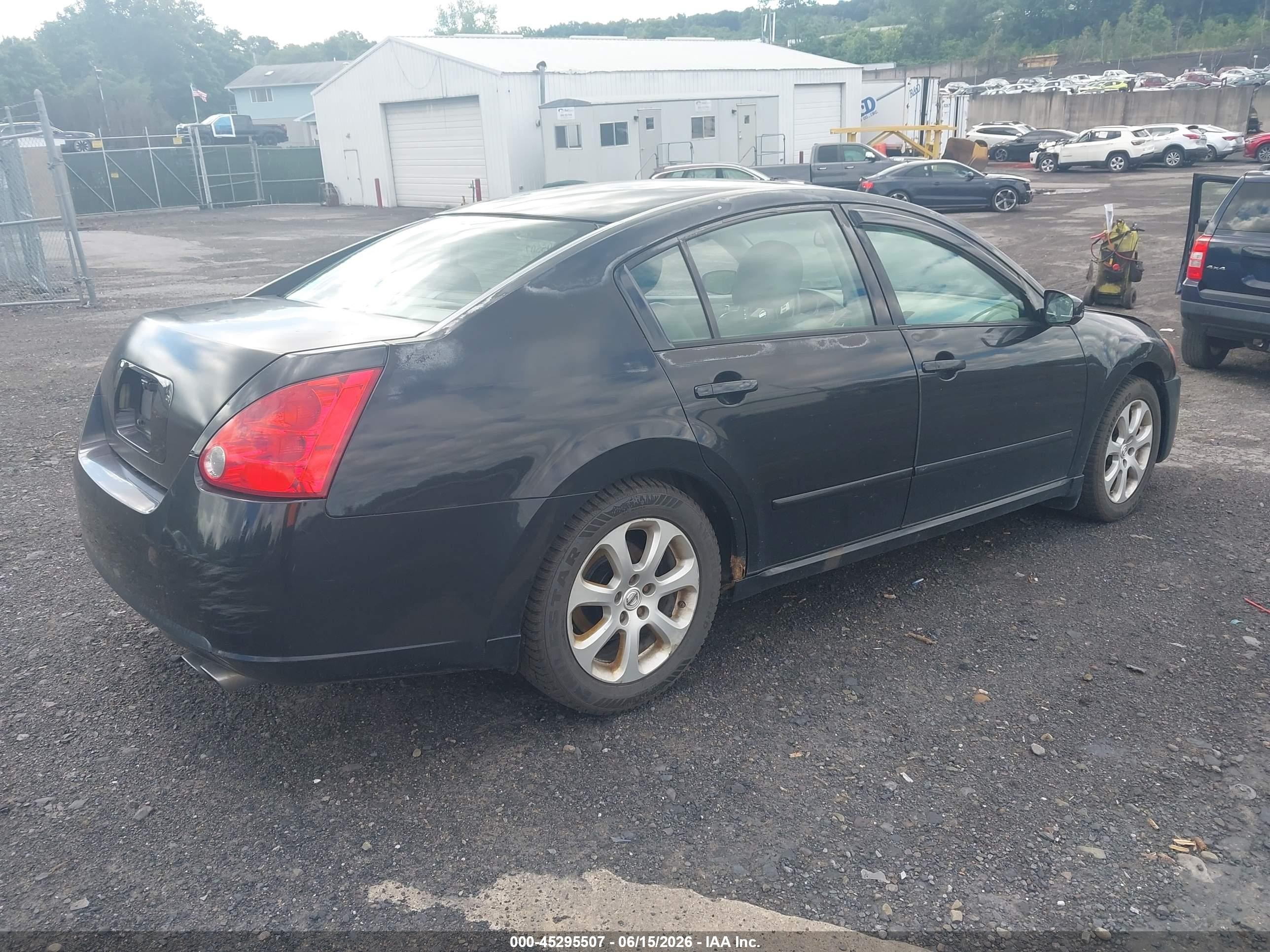 2007 Nissan Maxima 3.5 Sl Black vin: 1N4BA41E17C866148