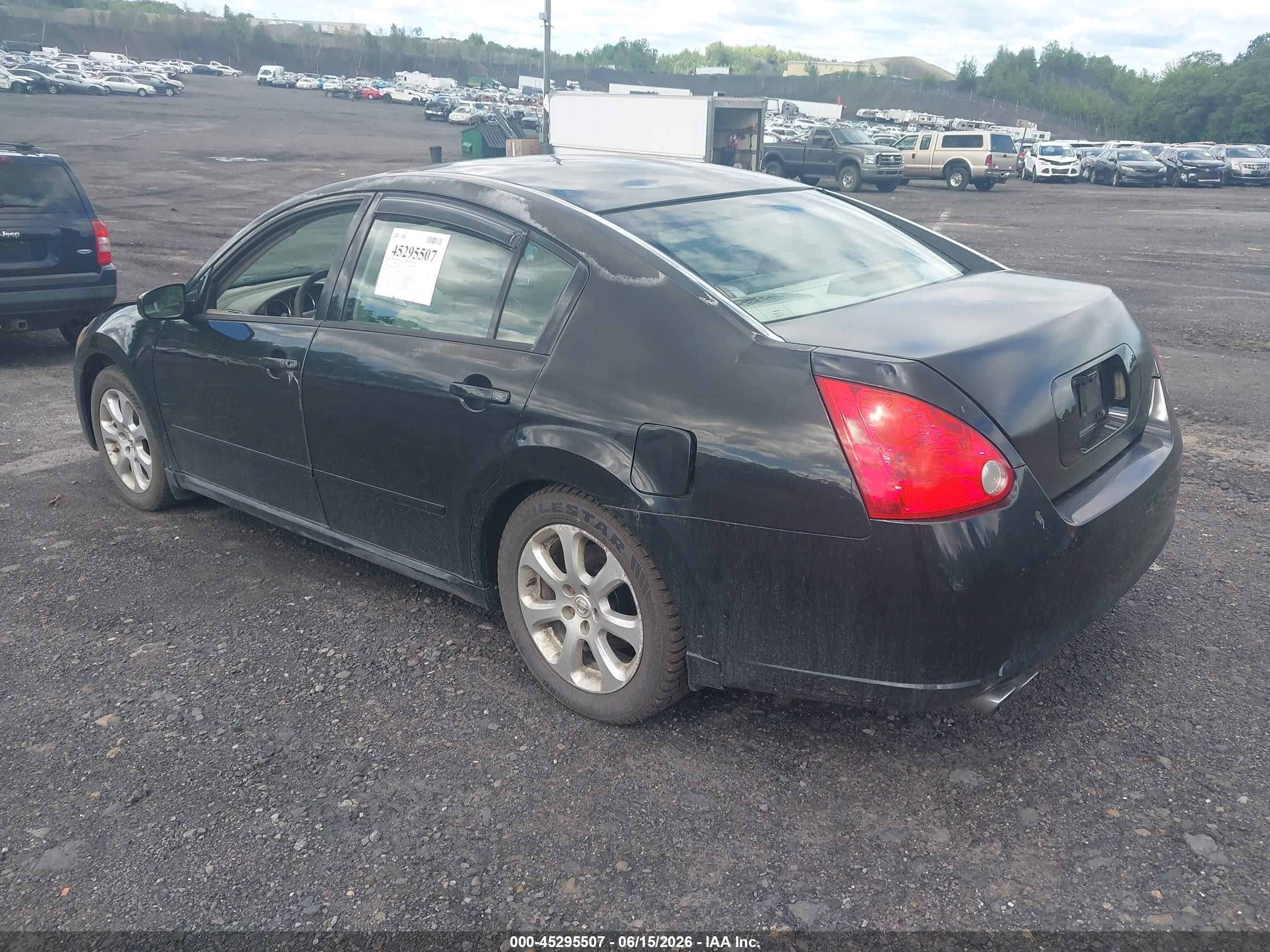 2007 Nissan Maxima 3.5 Sl Black vin: 1N4BA41E17C866148