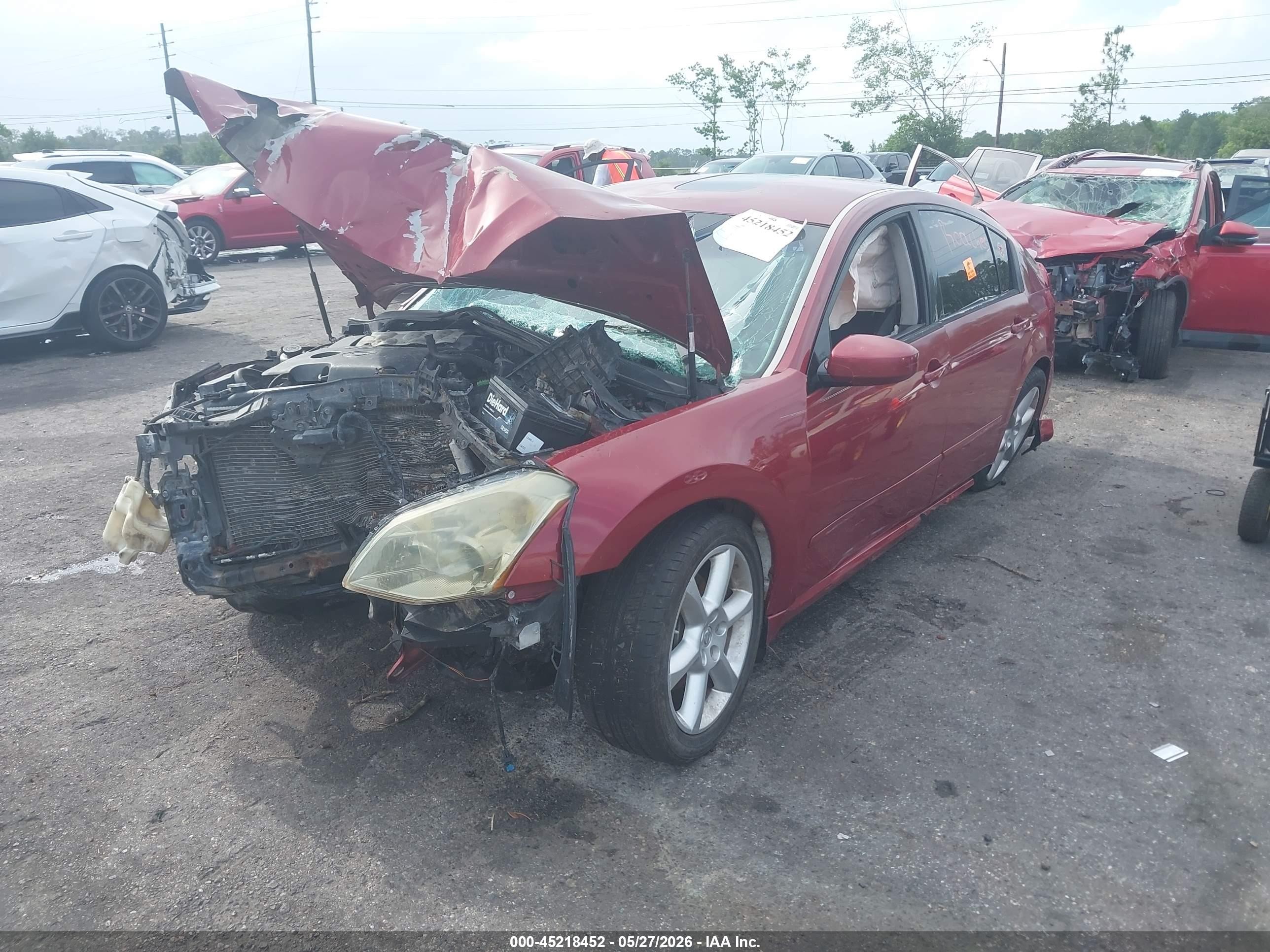 2008 Nissan Maxima 3.5 Se Red vin: 1N4BA41E18C814326