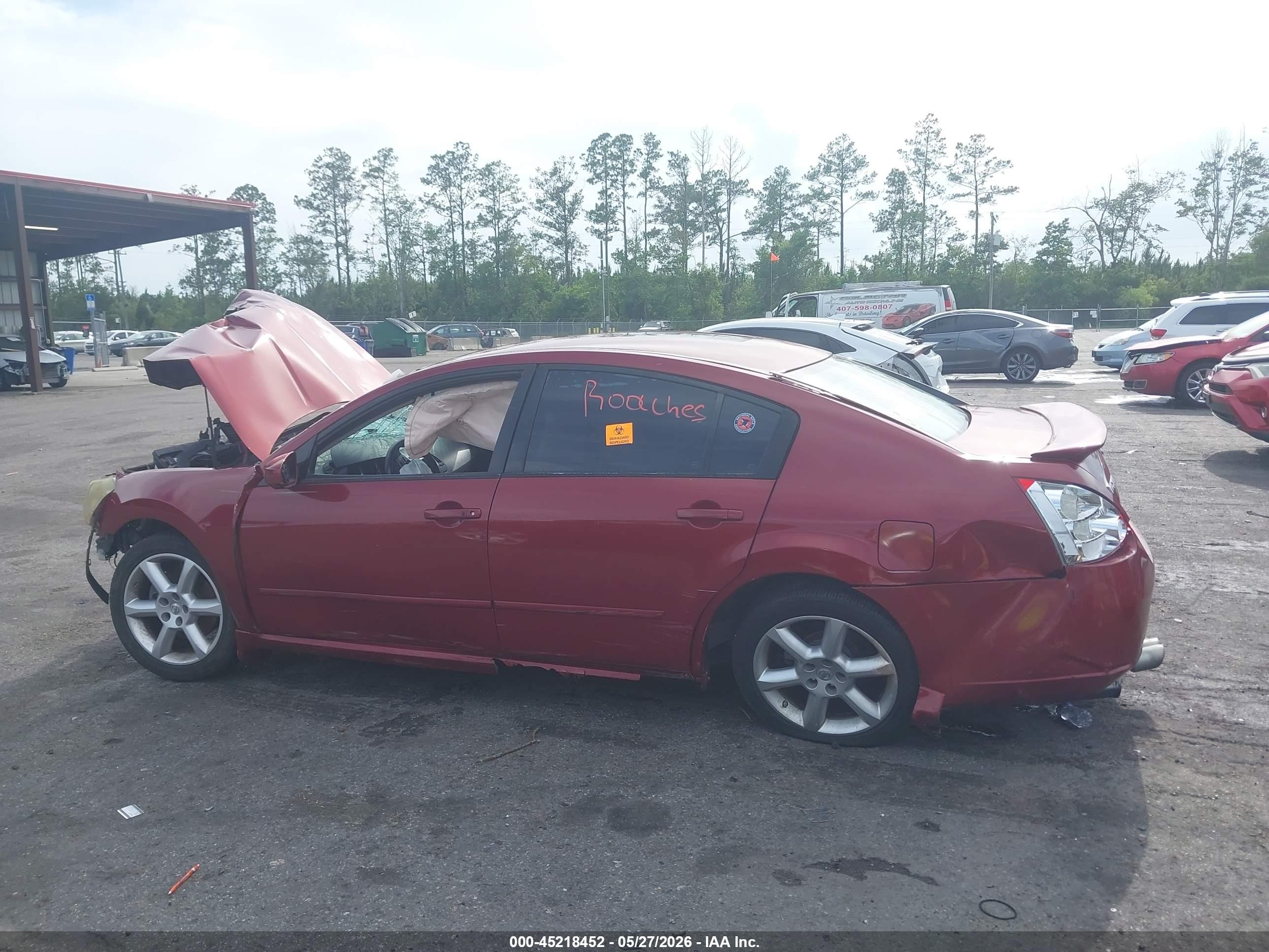 2008 Nissan Maxima 3.5 Se Red vin: 1N4BA41E18C814326