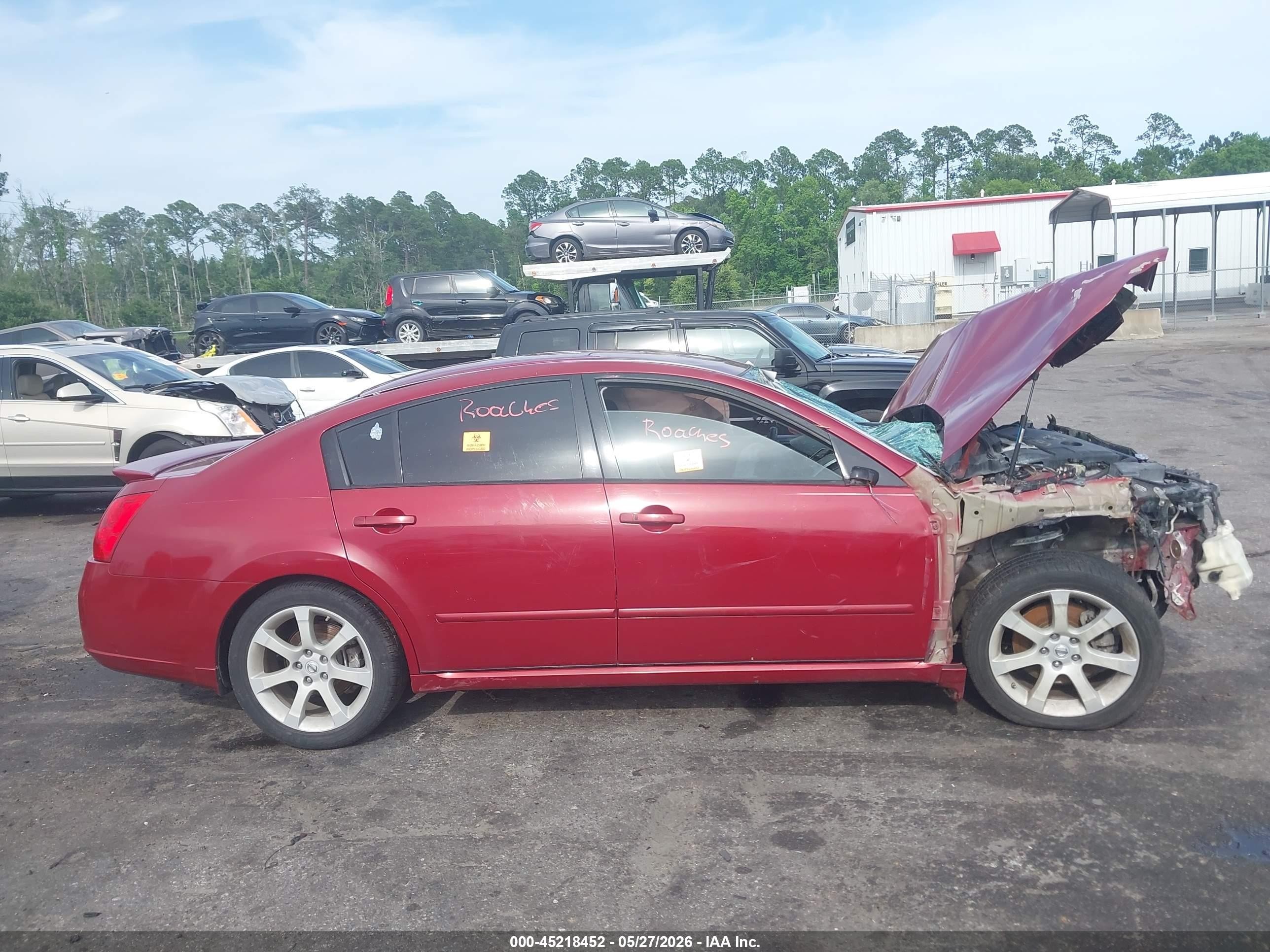 2008 Nissan Maxima 3.5 Se Red vin: 1N4BA41E18C814326