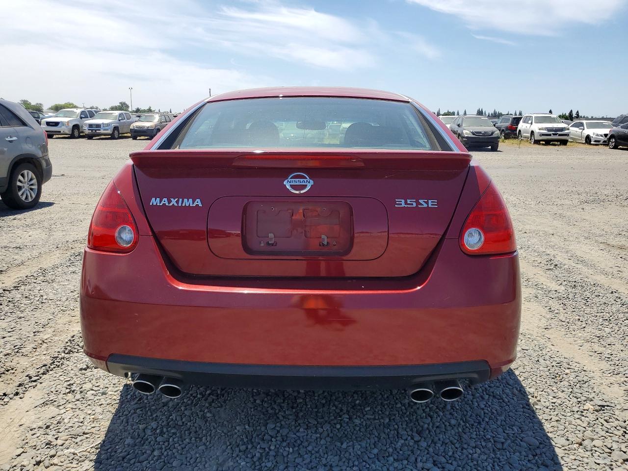 2008 Nissan Maxima 3.5 Se Red vin: 1N4BA41E18C833958