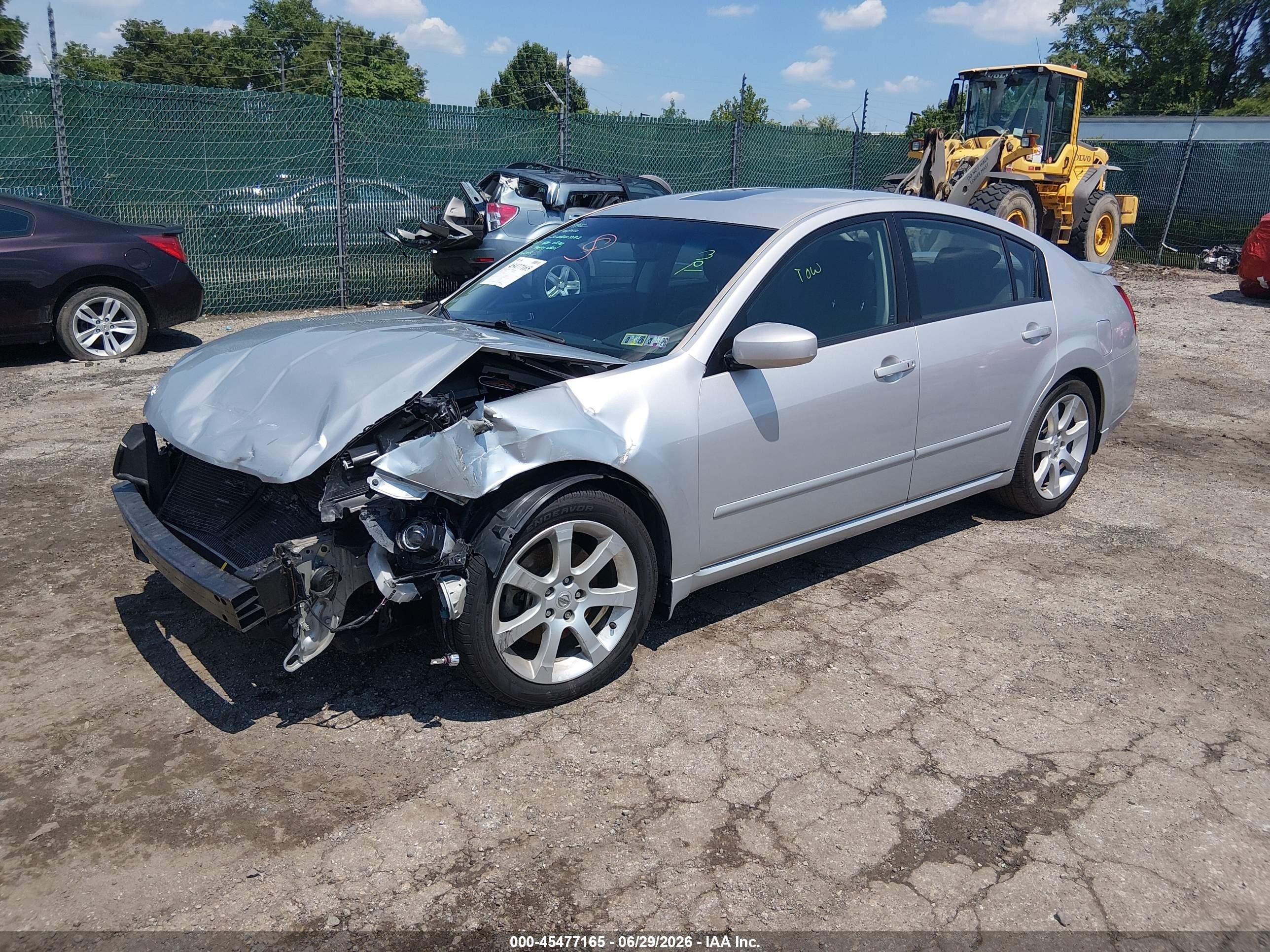 2008 Nissan Maxima 3.5 Se Silver vin: 1N4BA41E18C835340