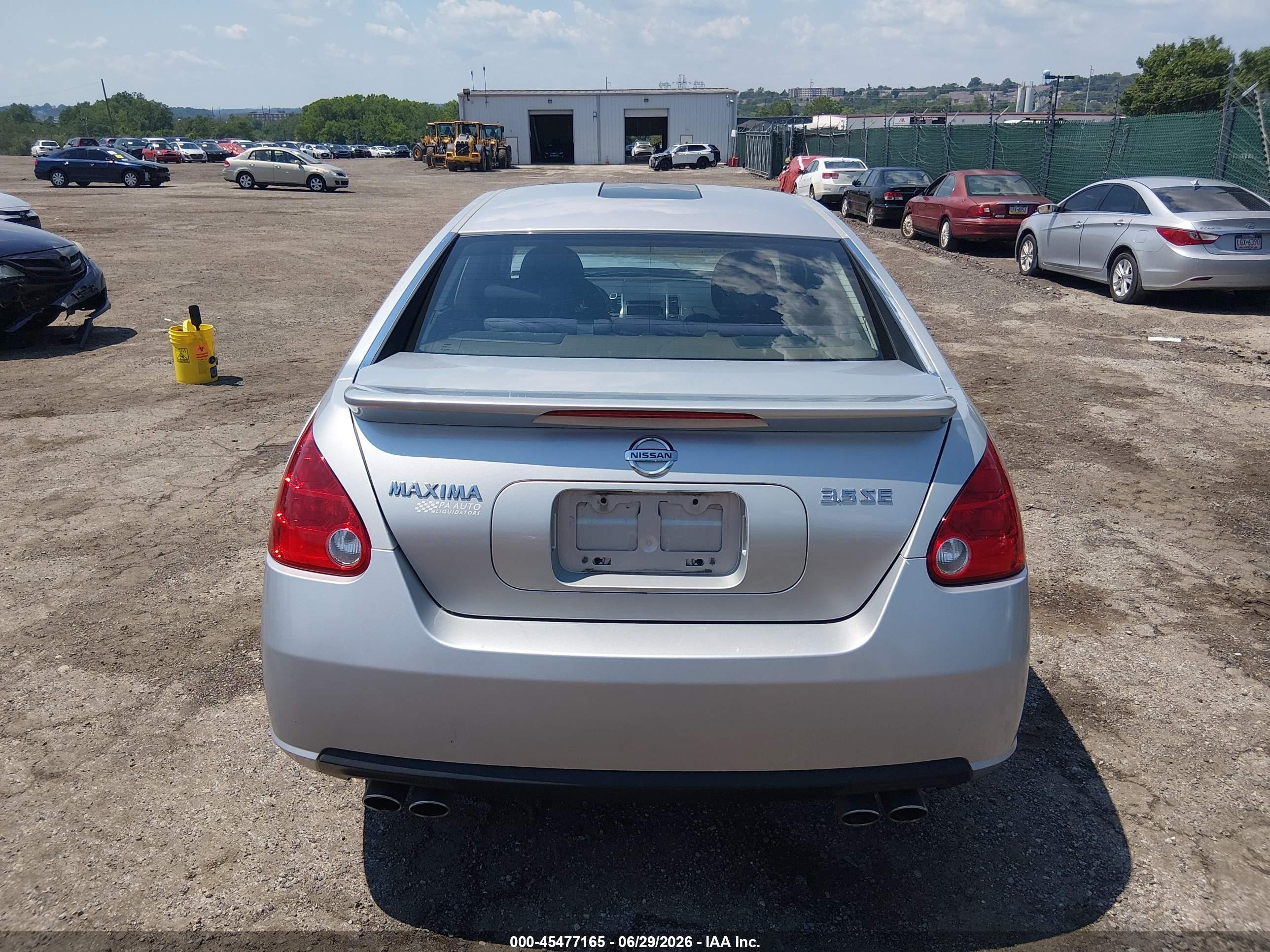 2008 Nissan Maxima 3.5 Se Silver vin: 1N4BA41E18C835340